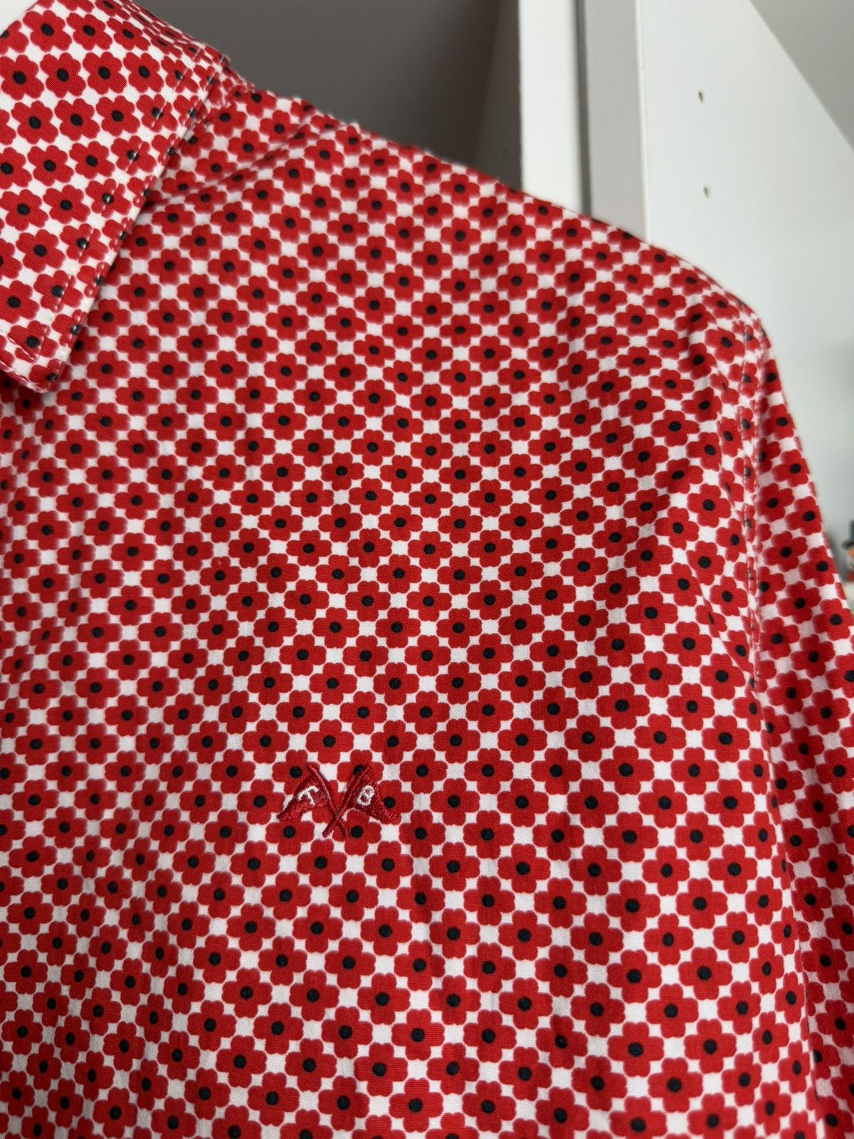 Burberry × Vintage Vintage y2k Thomas Burberry poppy all over print shirt L rare Size US L / EU 52-54 / 3 - 6 Thumbnail