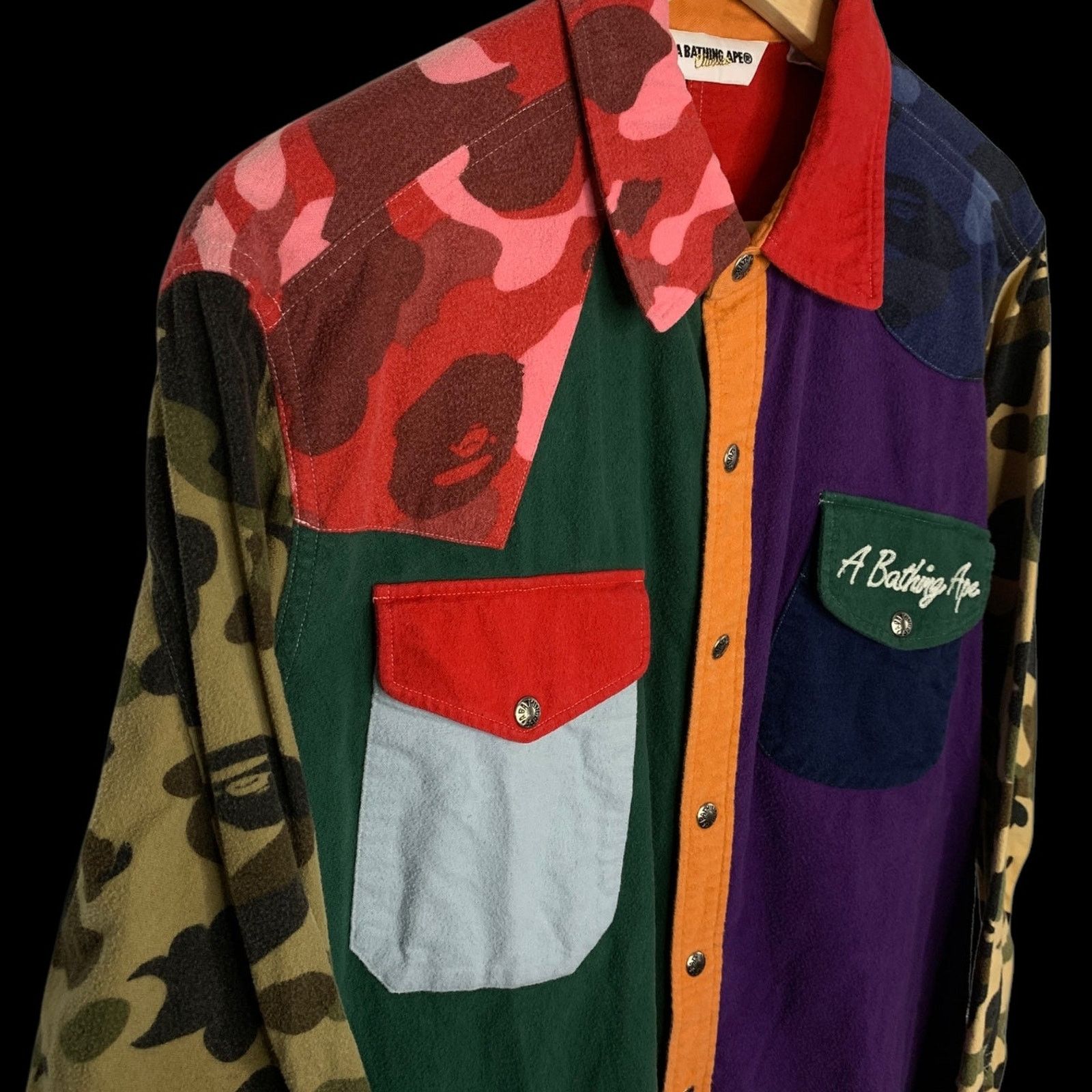 Bape Classics Crazy Camo Wool Long Sleeve Button-Down Shirt Size US M / EU 48-50 / 2 - 3 Thumbnail