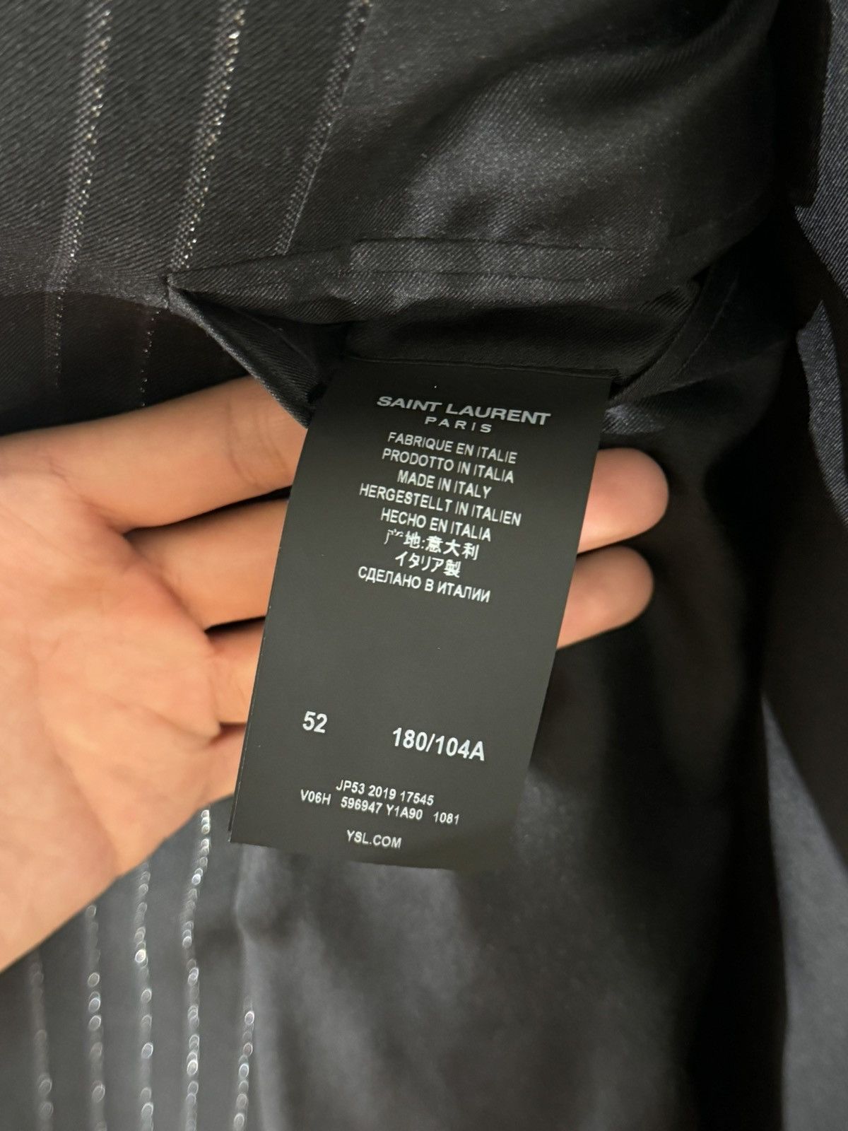 Saint Laurent Paris Saint Laurent SS20 Metallic Double Breasted Blazer + Pants Size 48R - 5 Thumbnail