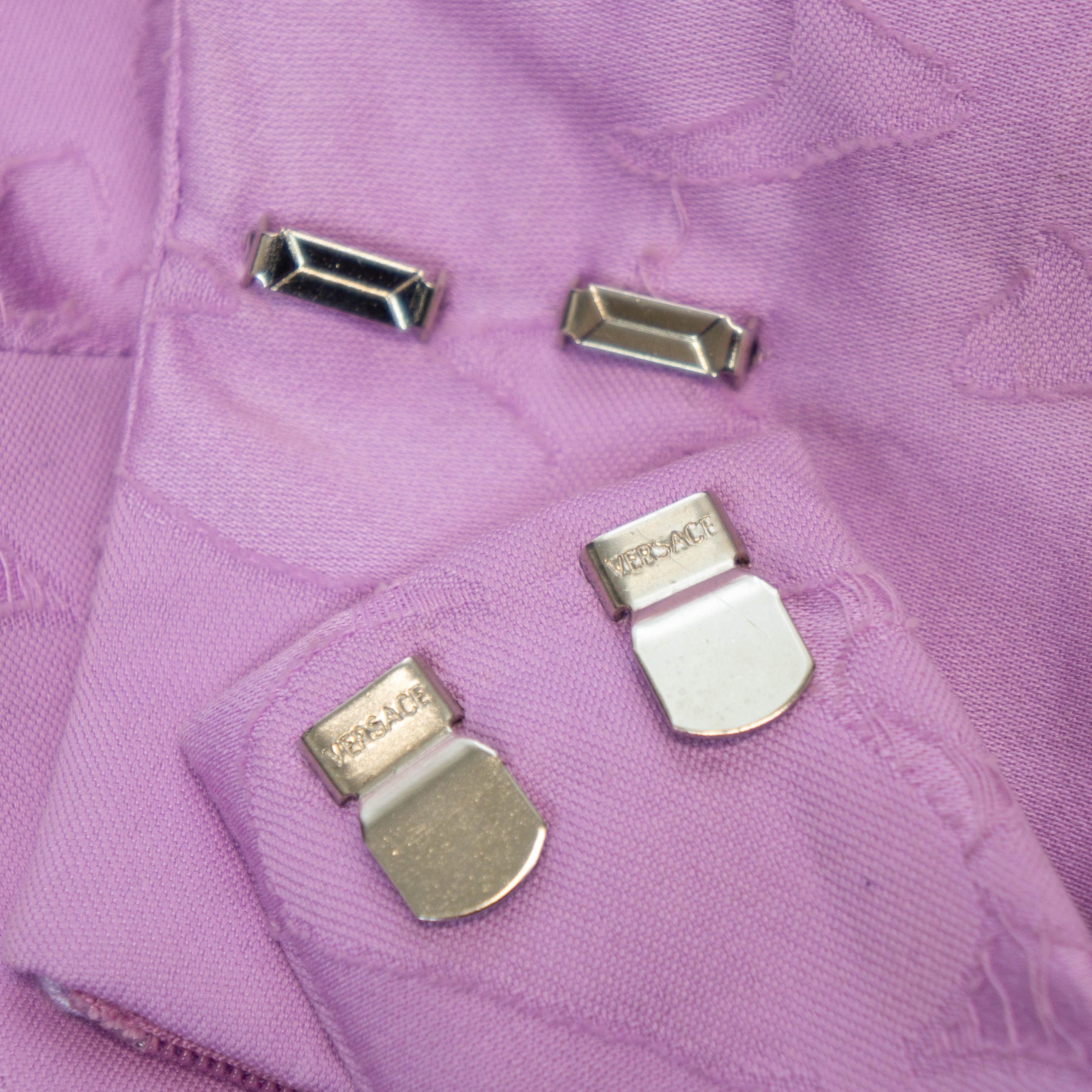 Versace GIANNI VERSACE Purple Skirt Vintage 80s 90s Size 28" / US 6 / IT 42 - 7 Thumbnail