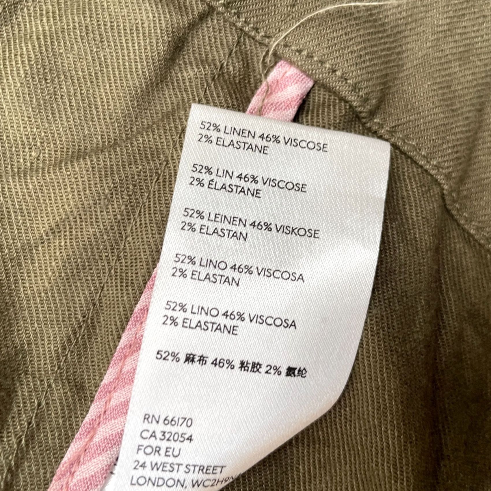 Anthropologie Anthropologie Vest Womens XS Green Hollis Trench Linen Stretch Size XS / US 0-2 / IT 36-38 - 5 Thumbnail
