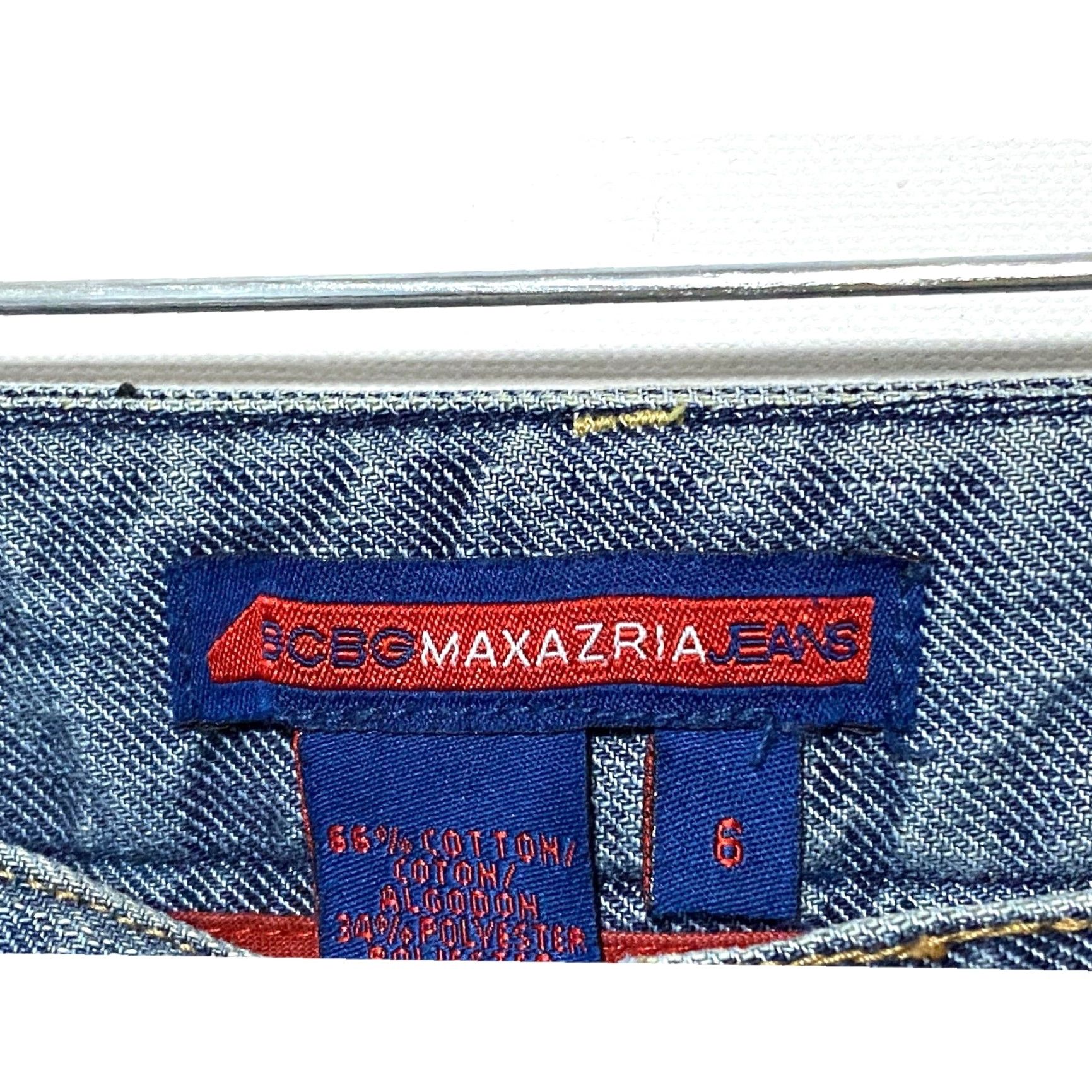 Bcbgmaxazria BCBGMAXAZRIA Jeans Flared Low Rise 6 Regular Women Denim 5-Pocket Blue Y2K Capsule Casual Slim Stretch Size 28" / US 6 / IT 42 - 5 Thumbnail