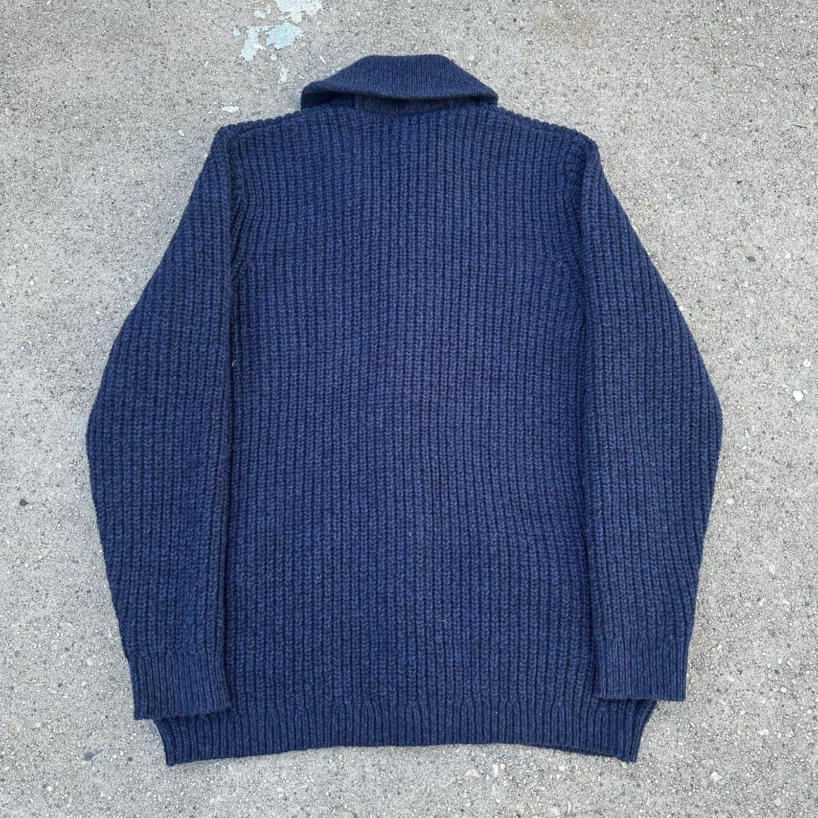 Essentials × L.L. Bean × Vintage Vintage LL Bean Lambswool Shawl Collar Cardigan Knit Sweater Size US XL / EU 56 / 4 - 3 Thumbnail