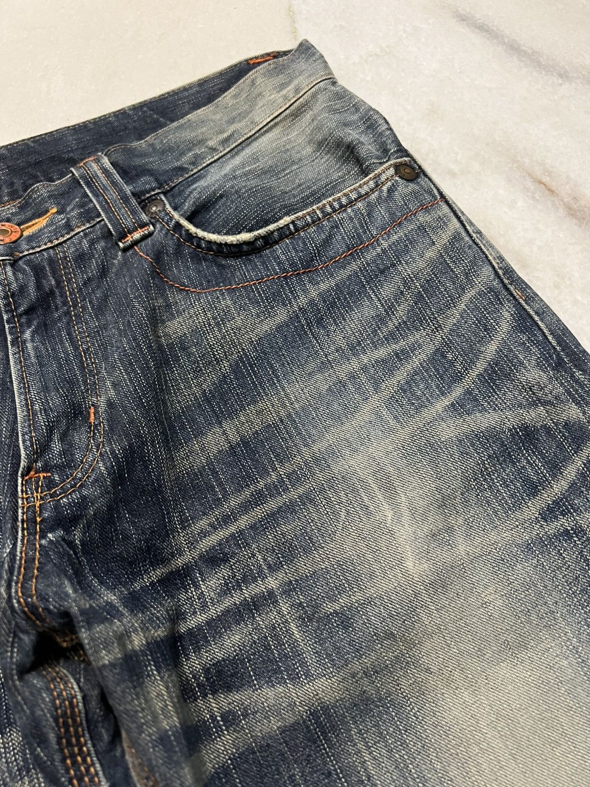 Edwin × If Six Was Nine × Japanese Brand 💥Flare💥 Edwin Exclusive Vintage XV Distress Mud Wash Jean Size US 34 / EU 50 - 9 Thumbnail
