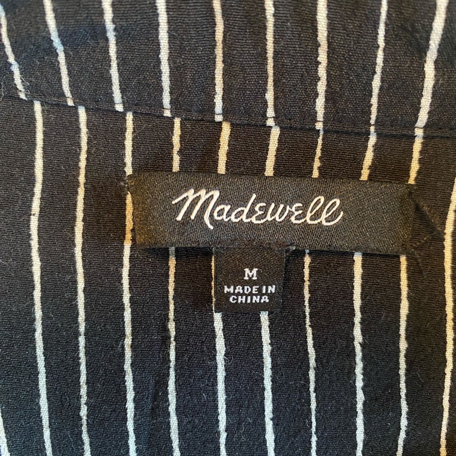 Madewell Madewell Black and White Casual Button Down Shirt Size M / US 6-8 / IT 42-44 - 3 Thumbnail