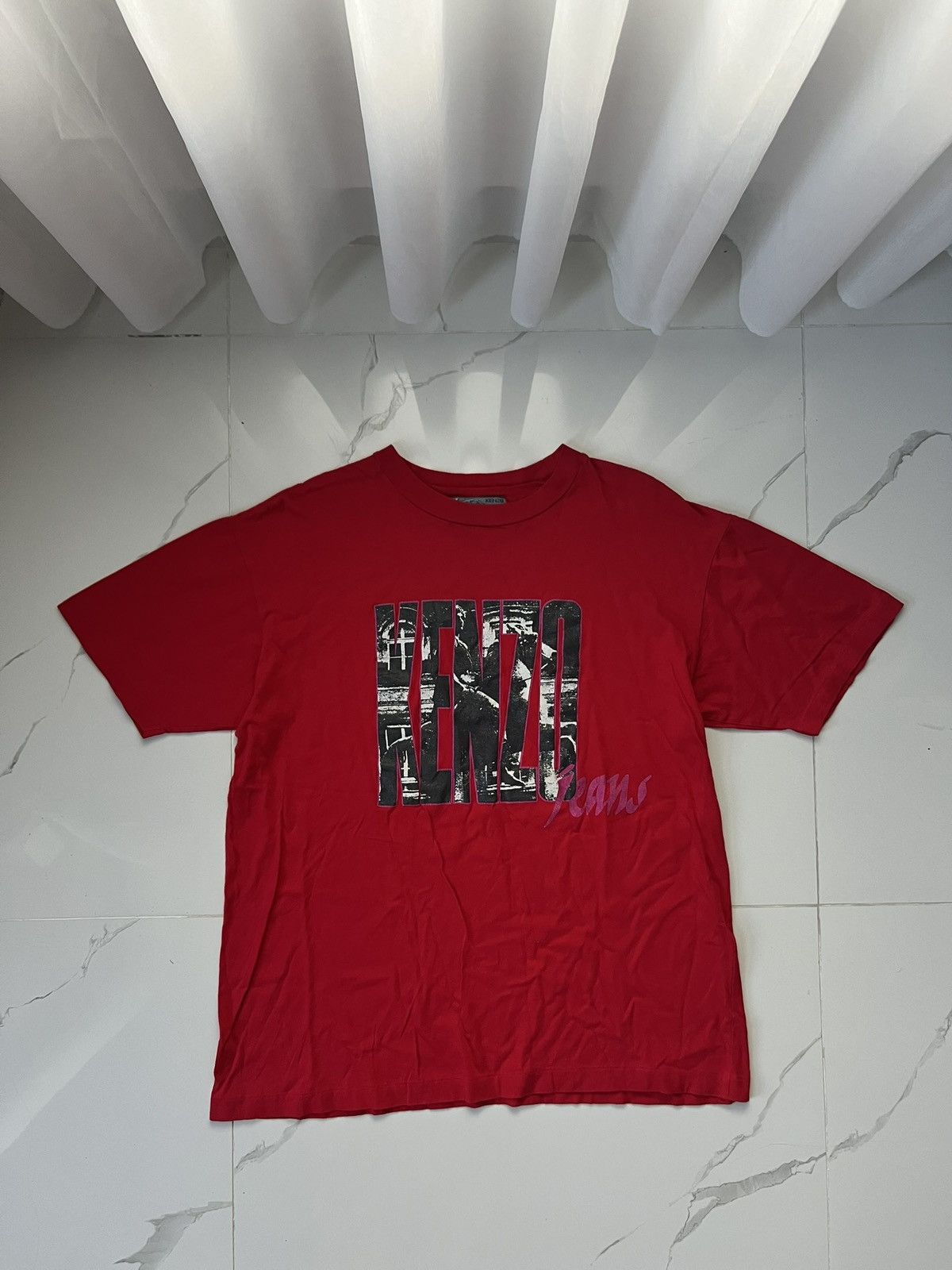 Kenzo 00’s KENZO JEANS RARE BIG LOGO TEE Y2K Size US M / EU 48-50 / 2 - 1 Thumbnail