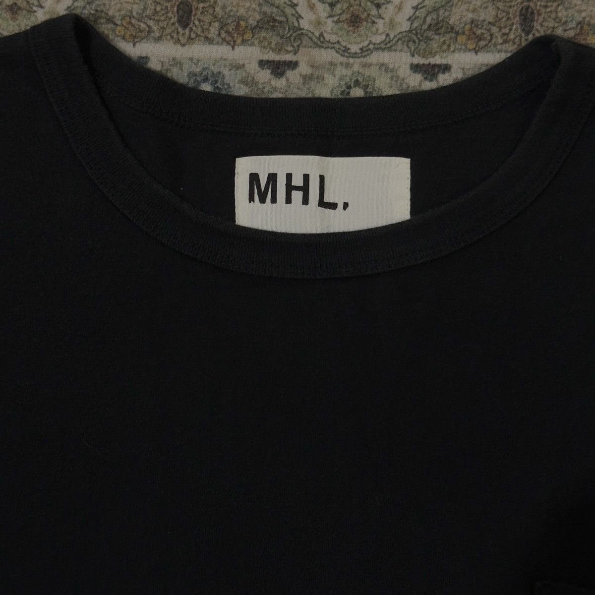 Margaret Howell MHL. Margaret Howell Japan Black Pocket Tee Boxy Fit Size L Size US L / EU 52-54 / 3 - 3 Thumbnail
