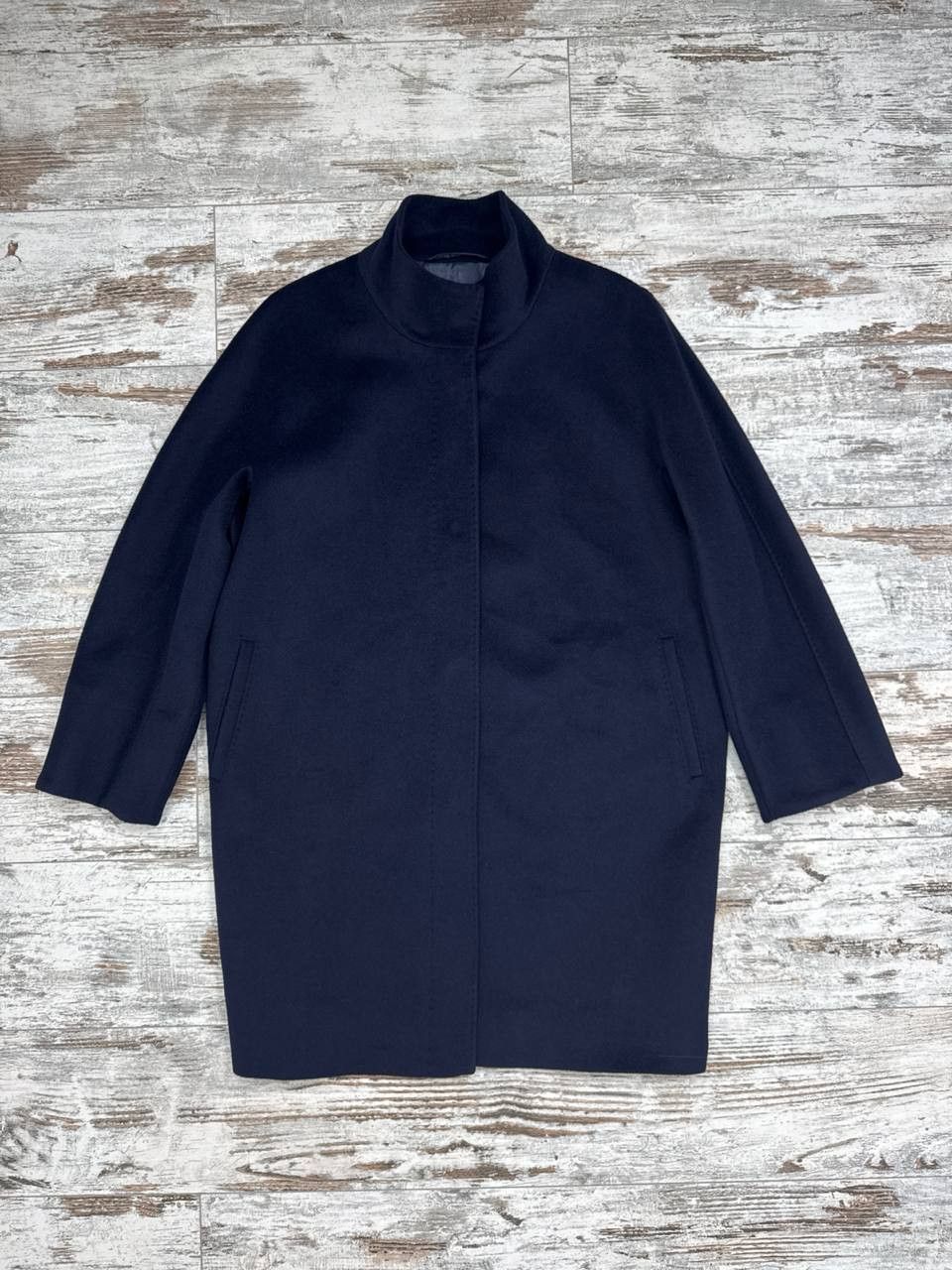 Marina Rinaldi MARINA RINALDI TARANTINO NAVY WOOL COAT FR-46 US-12 Size XL / US 12-14 / IT 48-50 - 1 Thumbnail