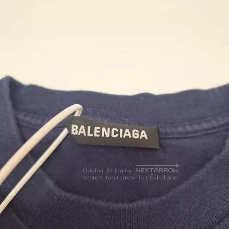 Balenciaga Balenciaga Dark Blue Short Sleeve T-Shirt, Size S Size US S / EU 44-46 / 1 - 3 Thumbnail