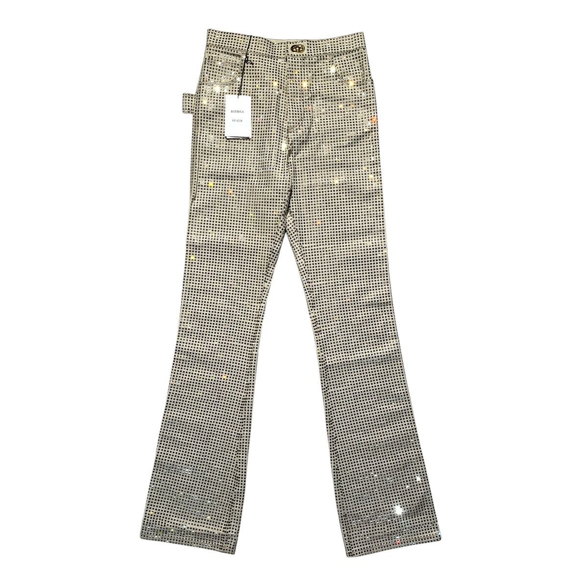 Bottega Veneta $30,000 crystal glass embellished flared runway denim Size US 29 - 1 Thumbnail