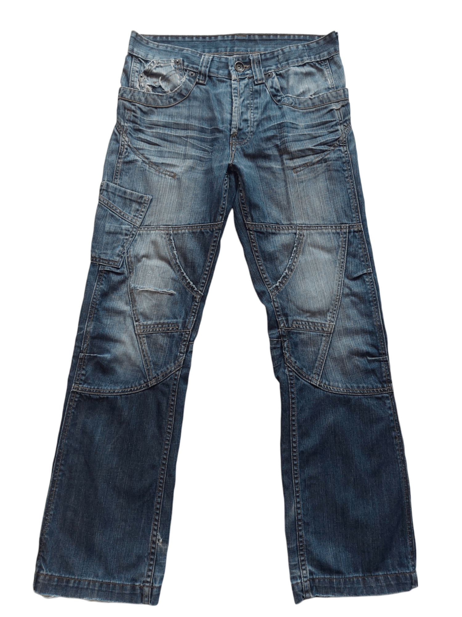 Image of If Six Was Nine Clockhouse Double Knee Denim in Dark Blue, Men's (Size 34)