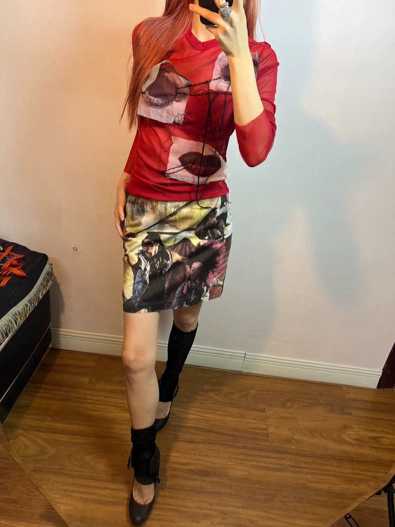 Vivienne Westwood Vivienne Westwood Portrait Print Skirt Size 27" / US 4 / IT 40 - 8 Thumbnail