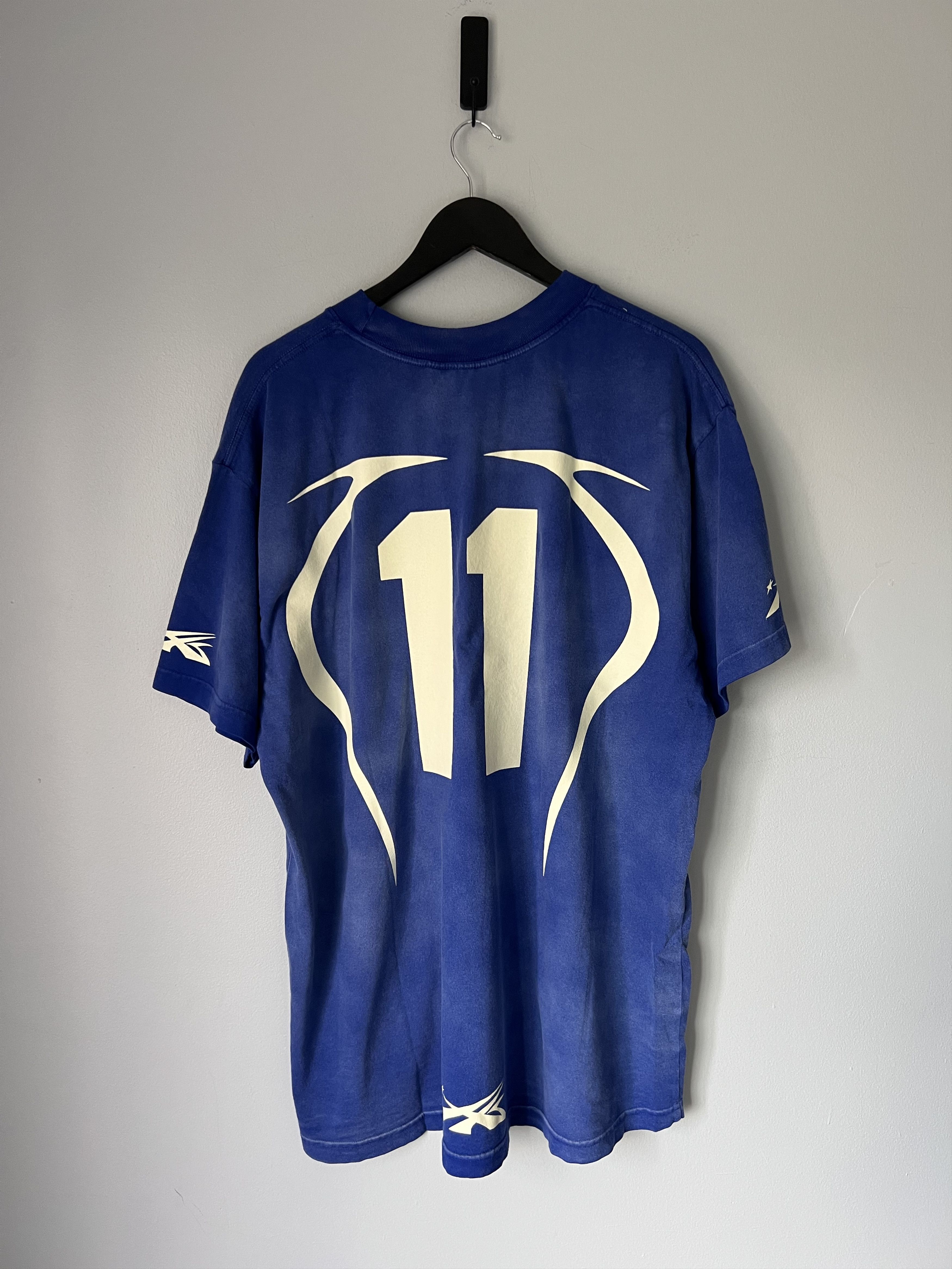 HELLSTAR Hellstar Athletics Warm Up Tee in Faded Blue Size US XL / EU 56 / 4 - 4 Thumbnail