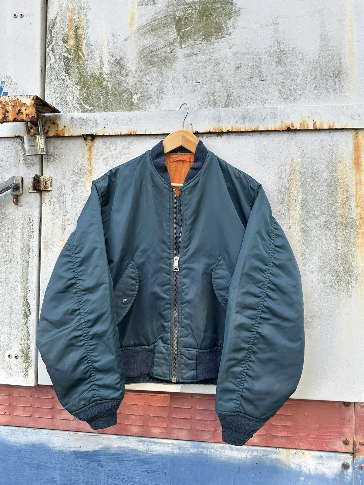 Vintage 🪖Vintage MA-1 Man Intermediate Bomber Jacket Size US L / EU 52-54 / 3 - 2 Thumbnail