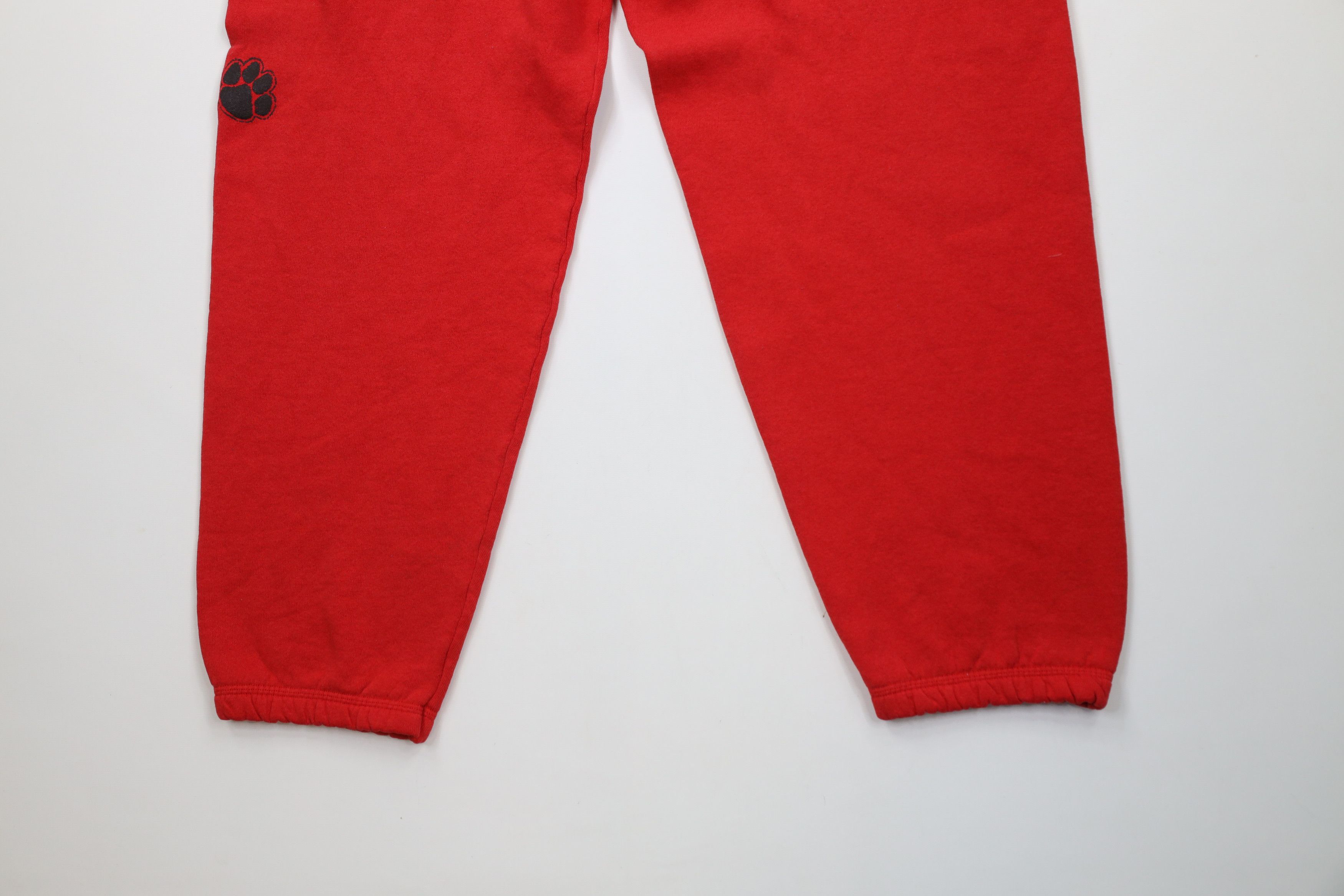 Vintage Vintage 90s Streetwear Paw Print Sweatpants Joggers Red USA Size US 38 / EU 54 - 7 Thumbnail