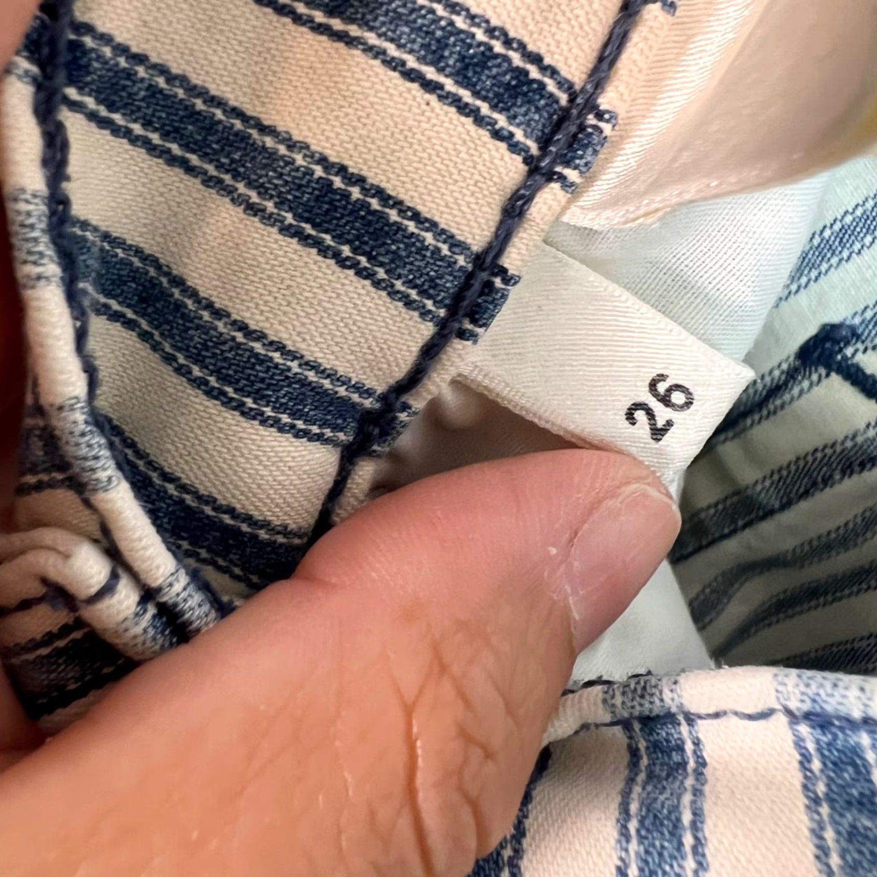 Reformation Reformation Womens High-Waisted Striped Denim Jeans Size 26 Blue Size 26" / US 2 / IT 38 - 4 Thumbnail