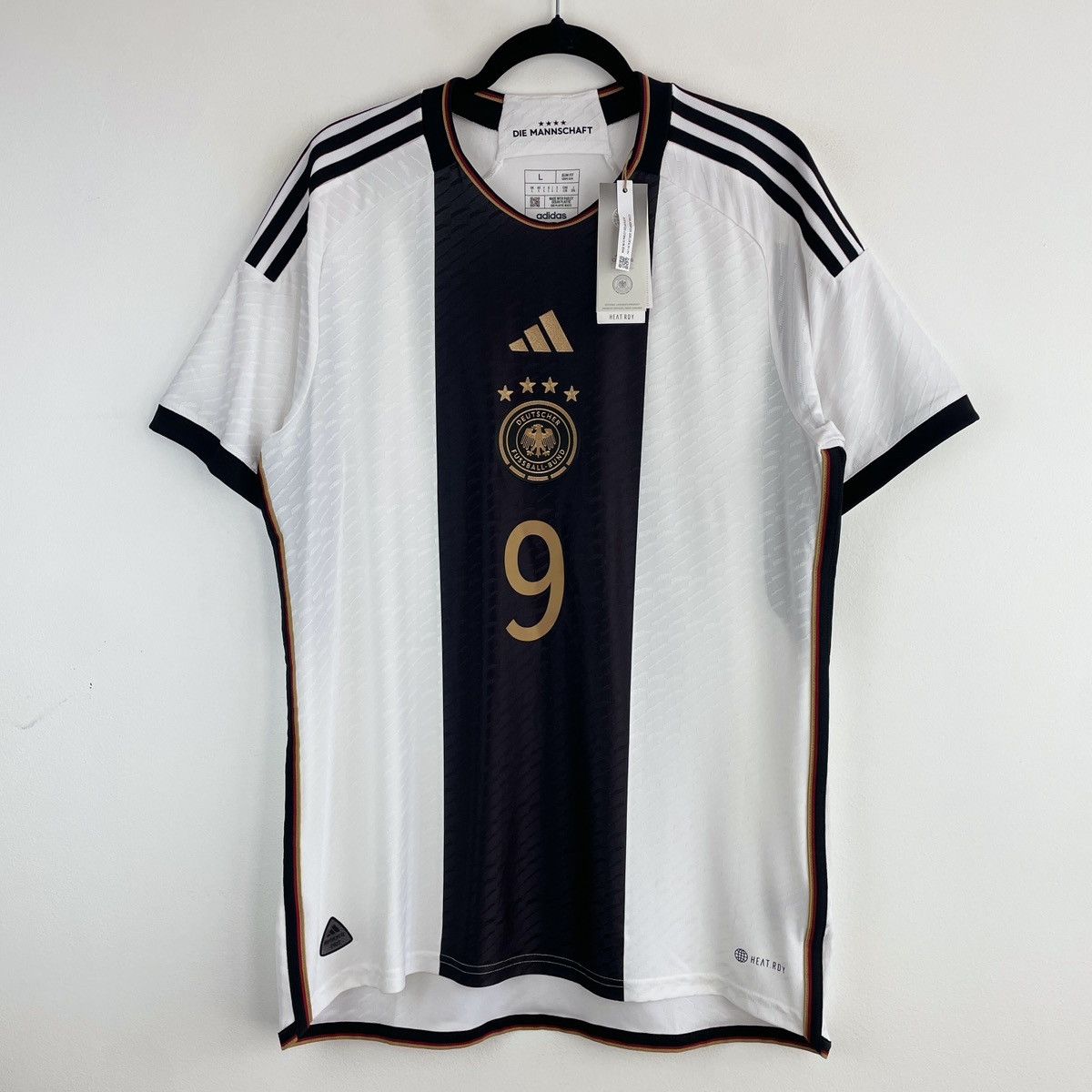Adidas Germany Fullkrug Authentic Adidas HEAT.RDY Jersey 2022/2023 Size US L / EU 52-54 / 3 - 1 Thumbnail