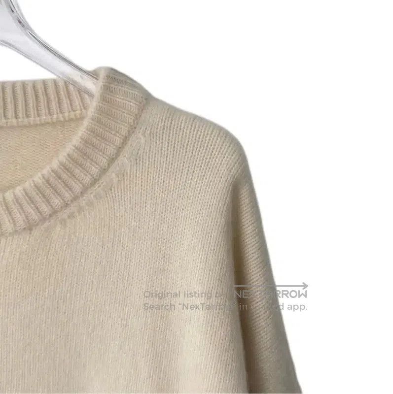 Loewe Loewe White Cotton Blend Women's Sweatshirt . Size L / US 10 / IT 46 - 3 Thumbnail