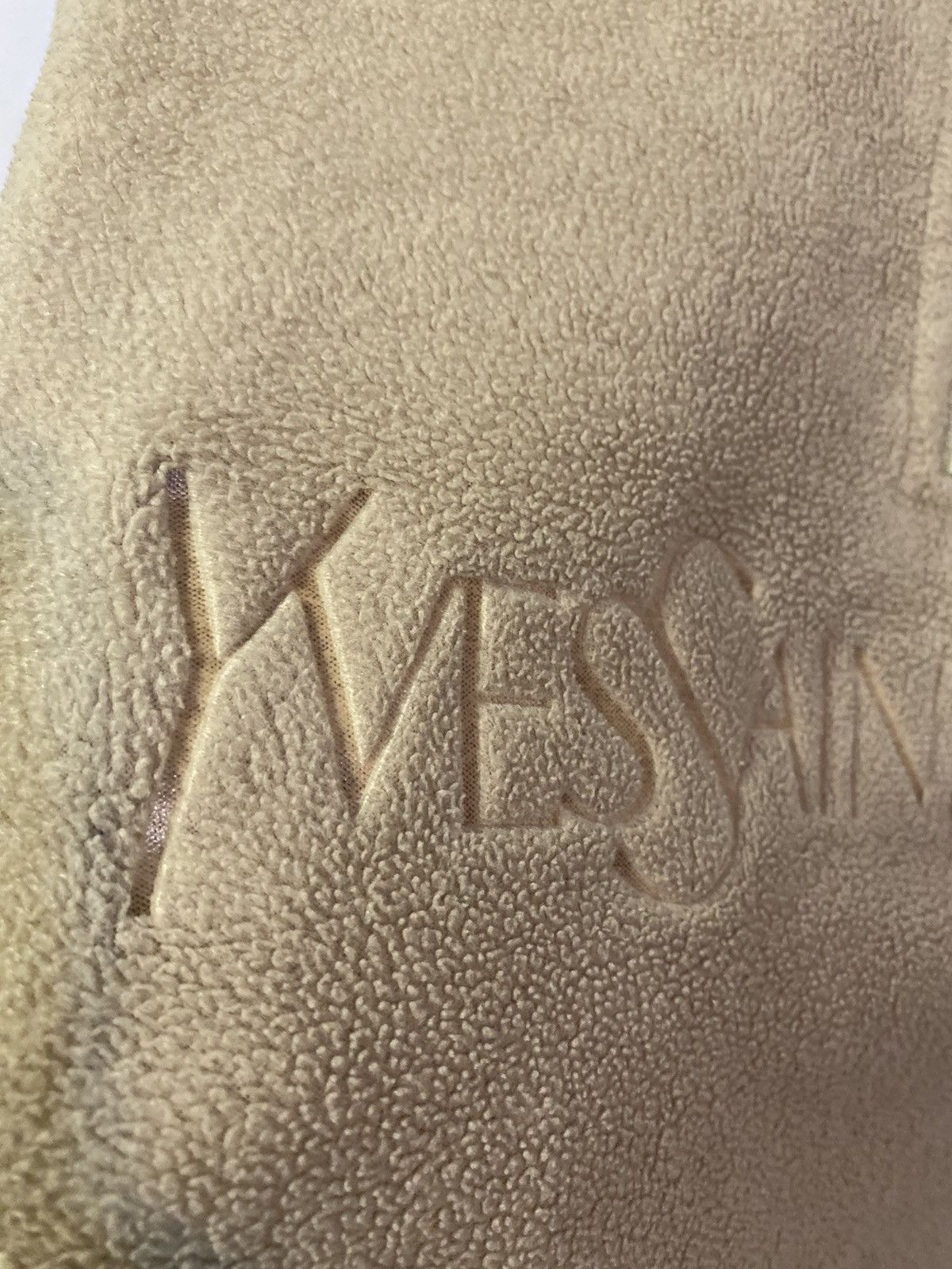 Yves Saint Laurent Fleece YSL Sweatshirt 1/4 Quarter Zip Big Logo Sweater Size US L / EU 52-54 / 3 - 11 Thumbnail