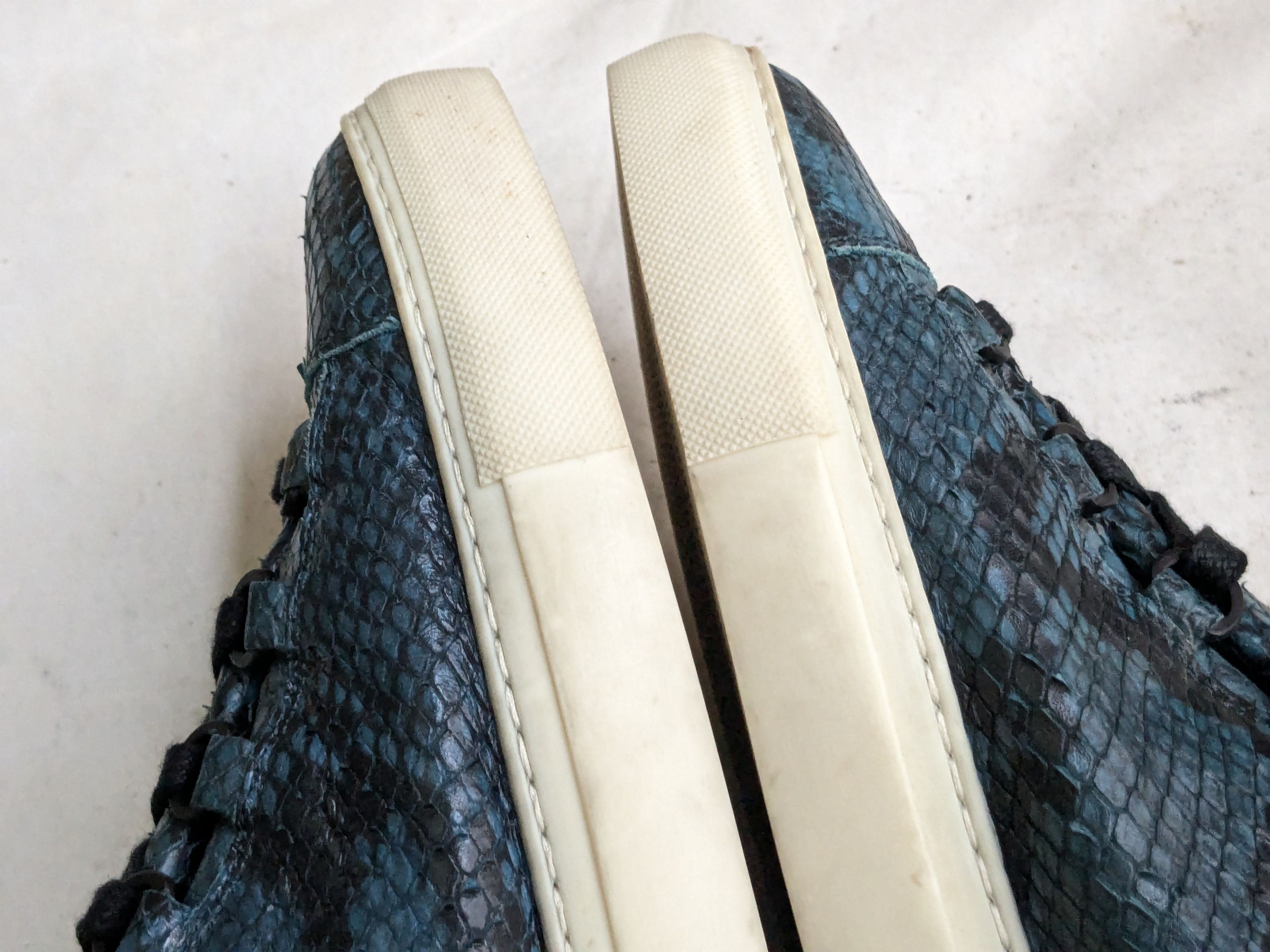 Balenciaga Balenciaga Arena Blue Snakeskin 11 High Tops Leather Size US 11 / EU 44 - 7 Thumbnail