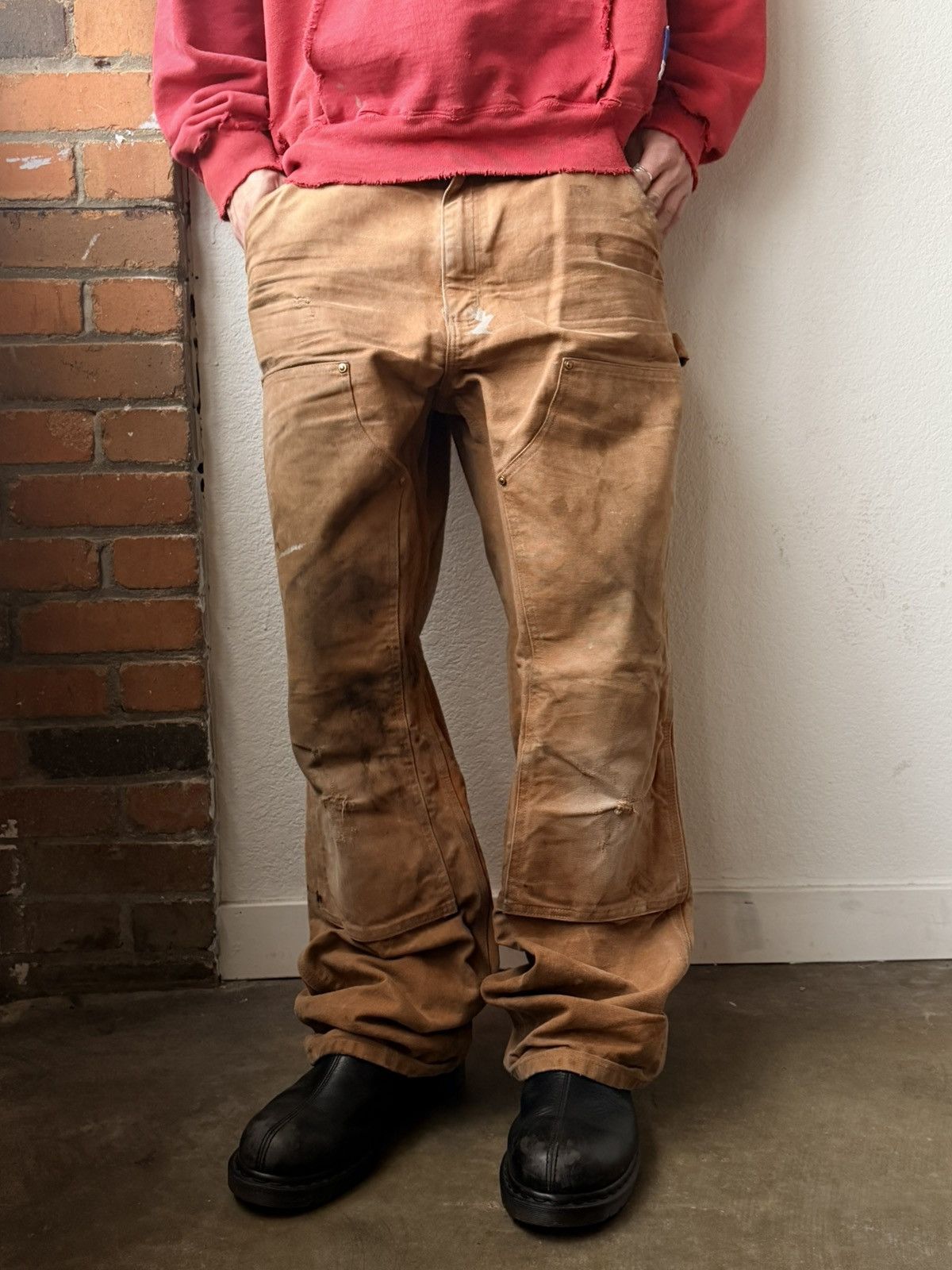Carhartt Carhartt Thrashed And Distressed Double Knees Size US 34 / EU 50 - 1 Thumbnail