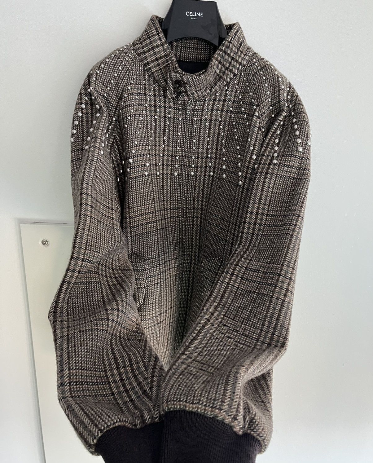 Celine × Hedi Slimane $5k Value Super Runway Celine Hedi Slimane Studded Teddy Size US XL / EU 56 / 4 - 23 Thumbnail