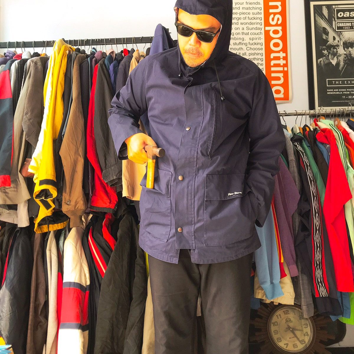 Vintage Peter Storm 70s Hunter hiking Jacket Big Pocket waterproof Size US L / EU 52-54 / 3 - 18 Thumbnail