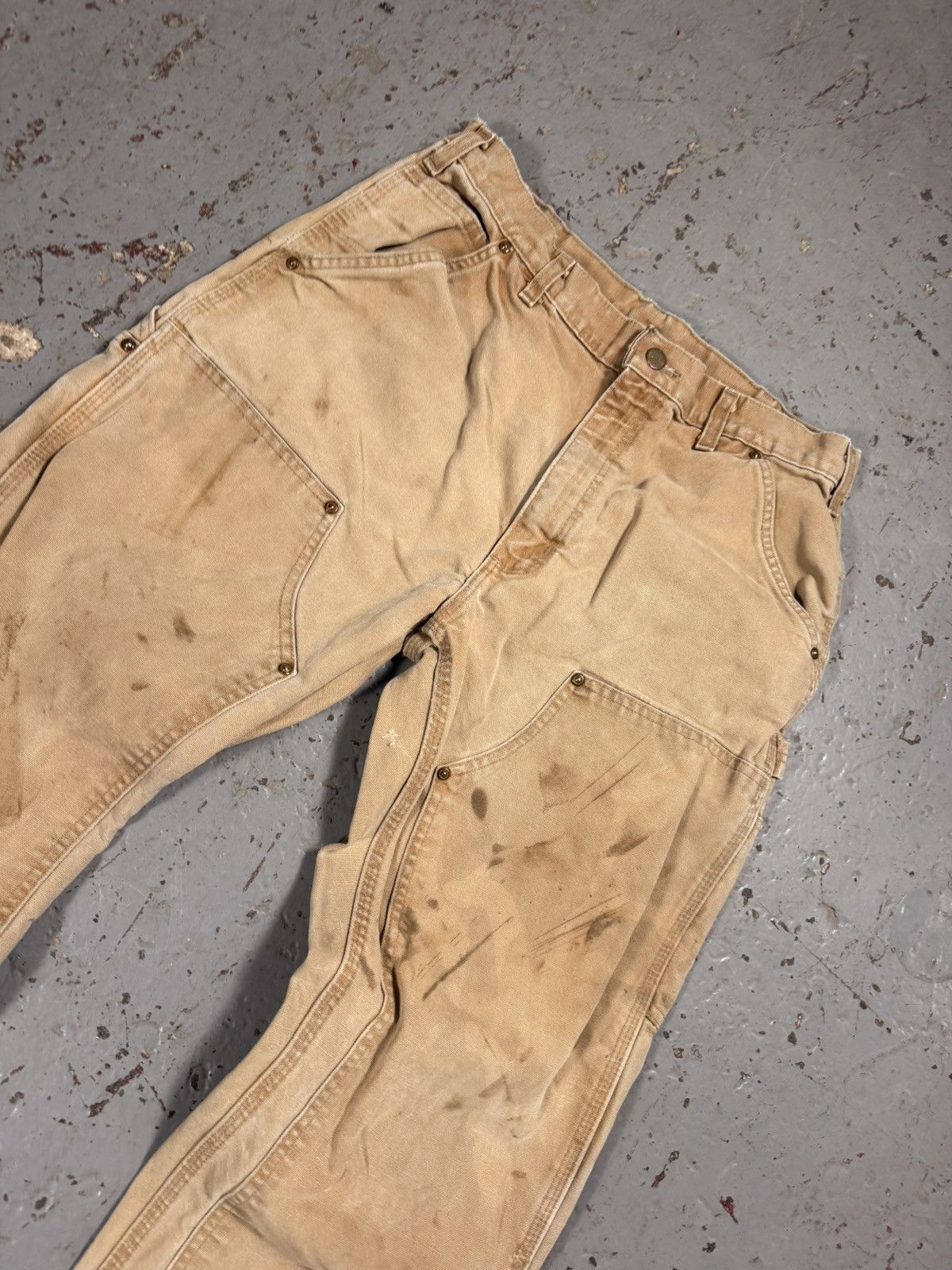 Carhartt Vintage Distressed Faded Thrashed Carhart Double Knees Size US 30 / EU 46 - 3 Thumbnail