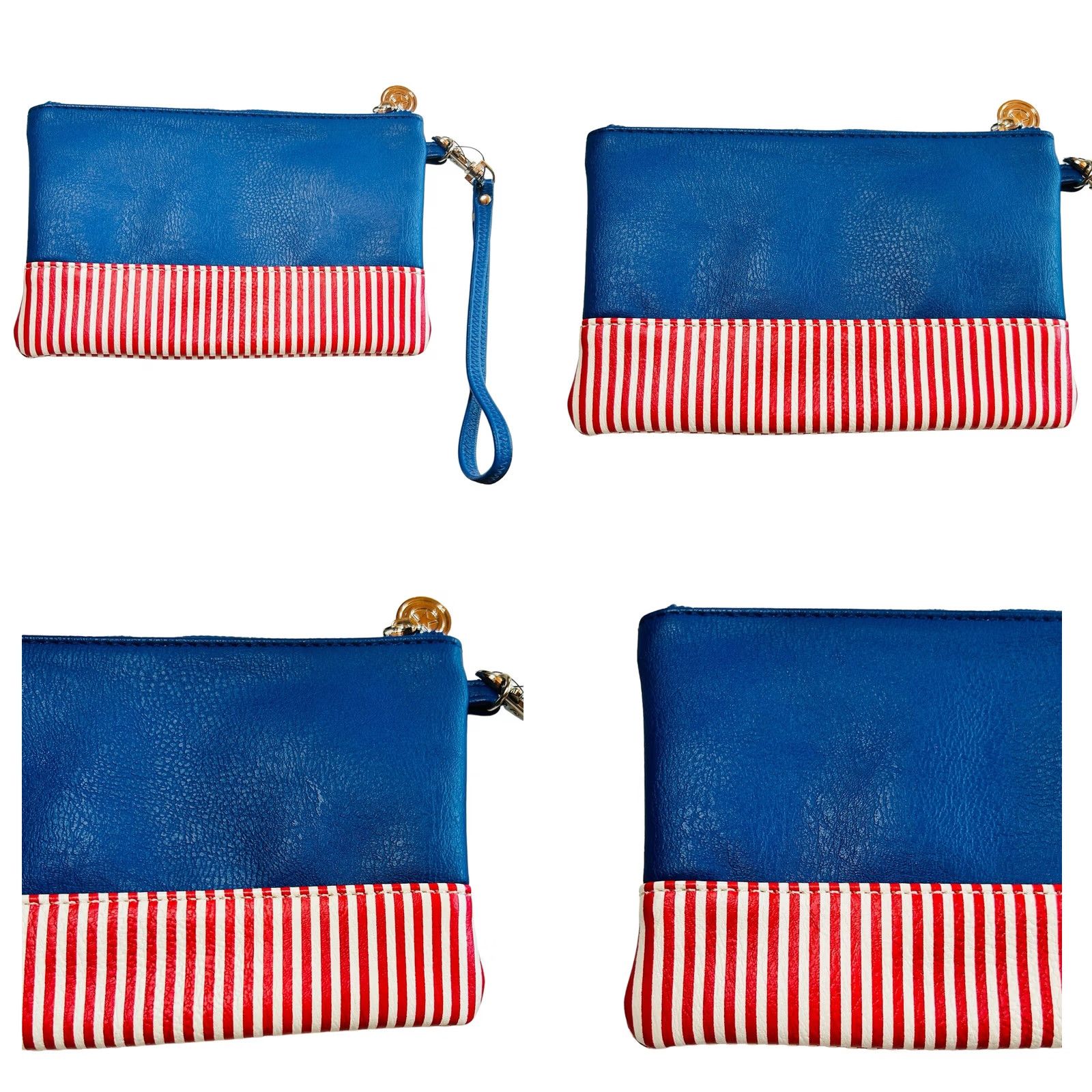 Vintage VINTAGE Marvel Disney Captain America Wristlet Wallet Purse 8"×5" Patriotic / Star NWOT Size ONE SIZE - 9 Thumbnail