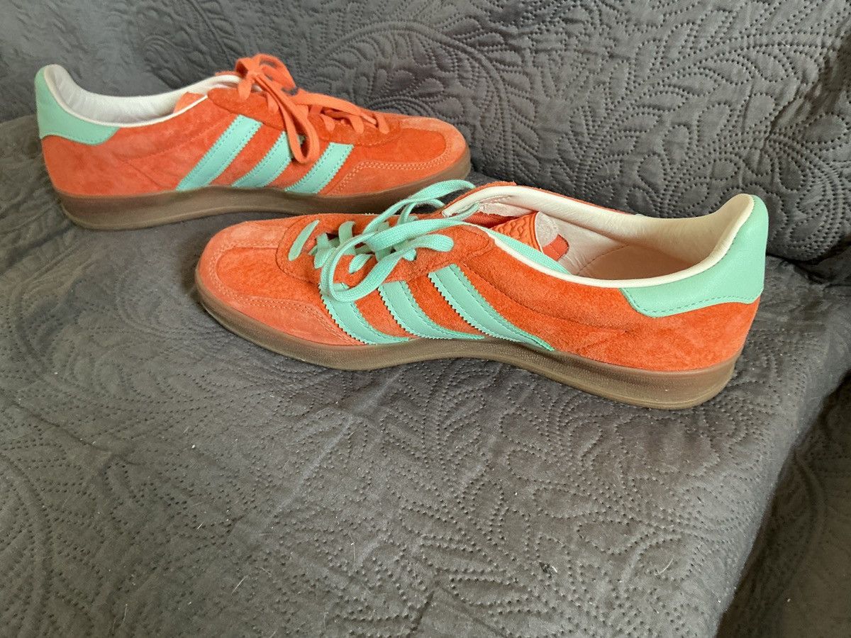 Adidas Adidas Gazelle Orange / Clear Mint (Turquoise) — New Size US 7 / IT 37 - 1 Thumbnail