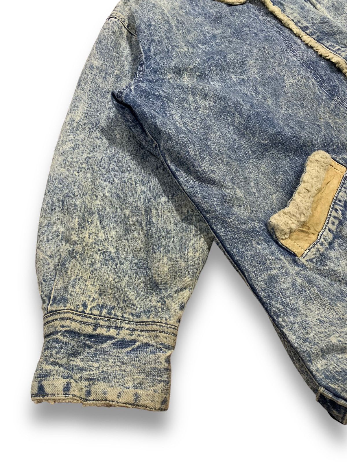 Japanese Brand Vintage Ice Fire Japan Oversized Sherpa Lined Denim Jacket Size US L / EU 52-54 / 3 - 11 Thumbnail