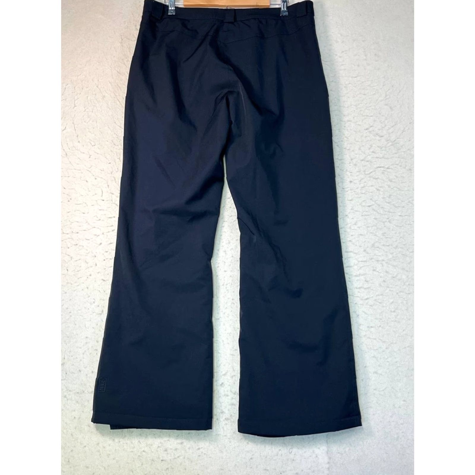 Vintage Nils Black Flare Pants Women's Size 14 Athletic Ankle Clean Comfort Easy Care Nylon Blended Fabric Knit Inseam 31.5 in Modern Athleisure Pants Size 36" / US 14 / IT 50 - 2 Thumbnail