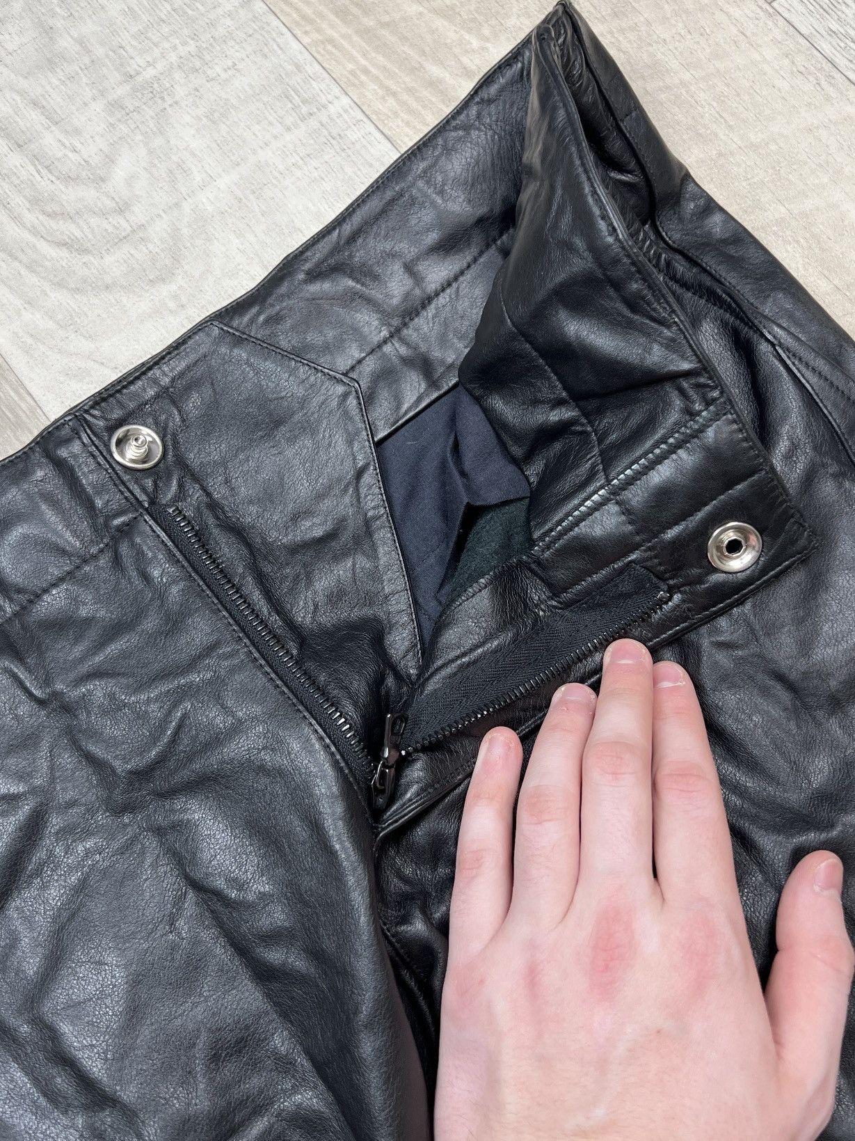 Kith KITH Made in USA Cowhide Leather Pants (Y0263) Size US 33 - 5 Thumbnail