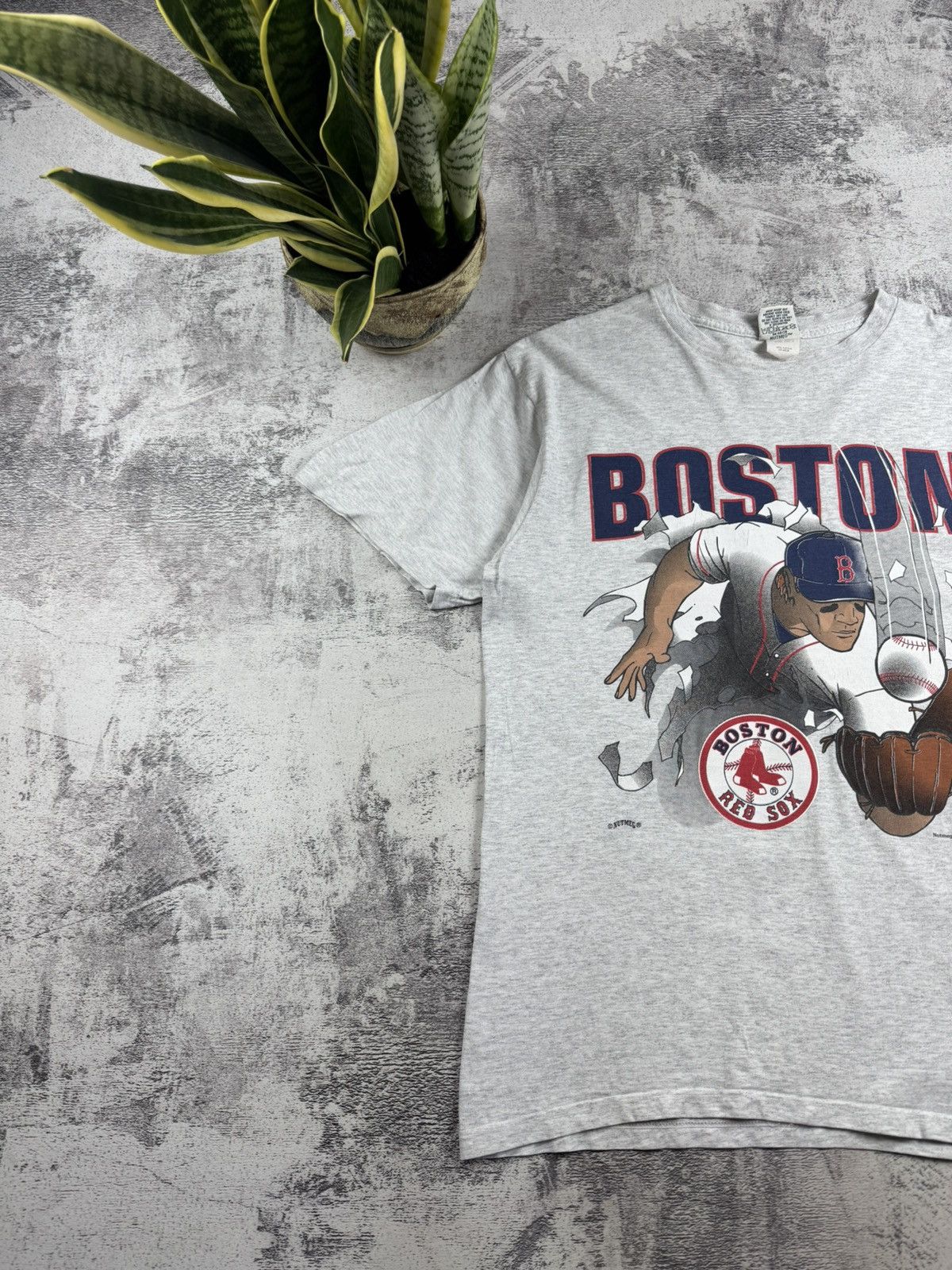MLB Boston Red Sox Nutmeg Men’s XL Cotton Vintage Baseball MLB Jersey USA T Shirt Size US XL / EU 56 / 4 - 3 Thumbnail
