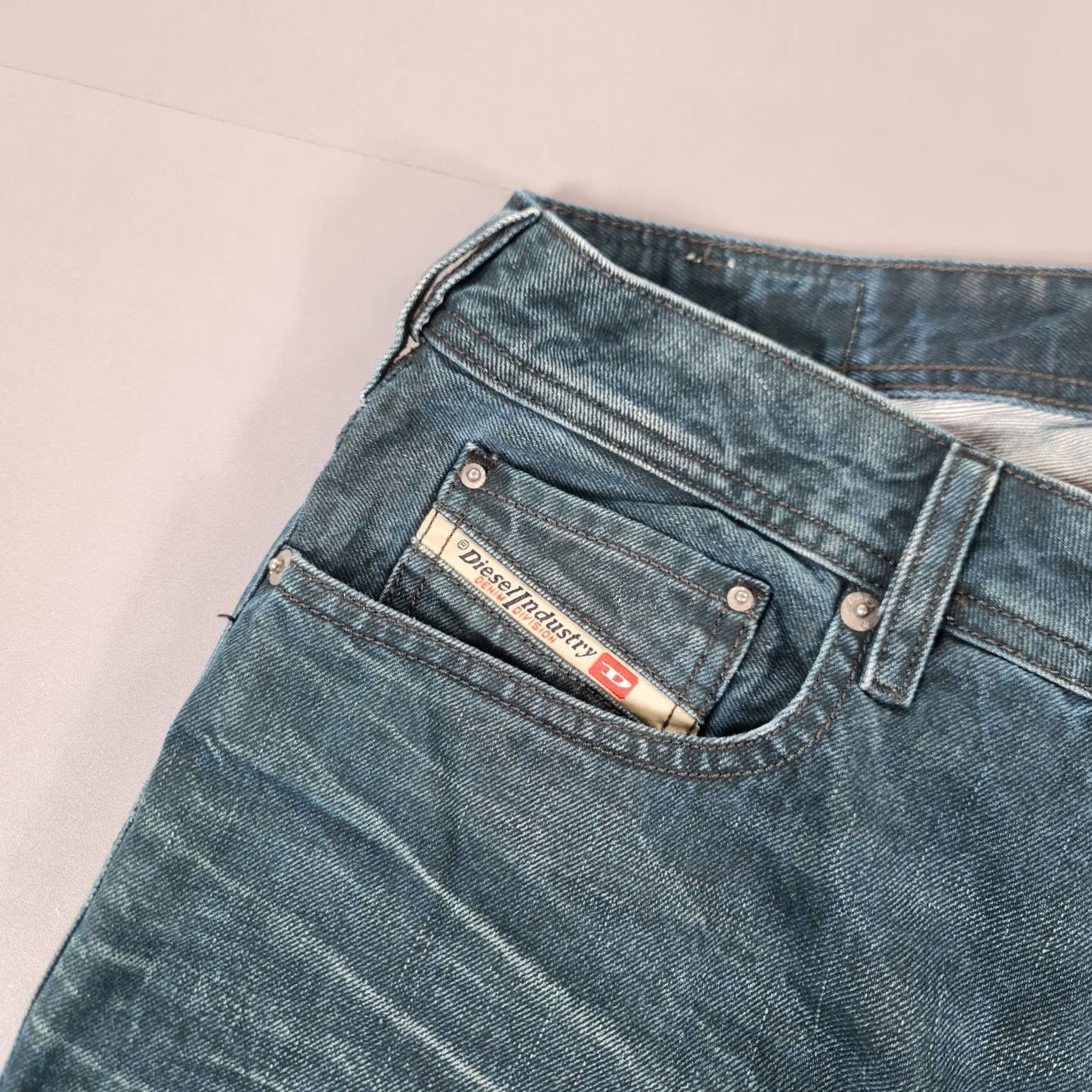 Diesel Diesel Jeans Bootcut Men W34 L30 Blue Denim 100% Cotton Zatiny Logo Pockets Regular Vintage No | Jeans Size US 34 / EU 50 - 3 Thumbnail