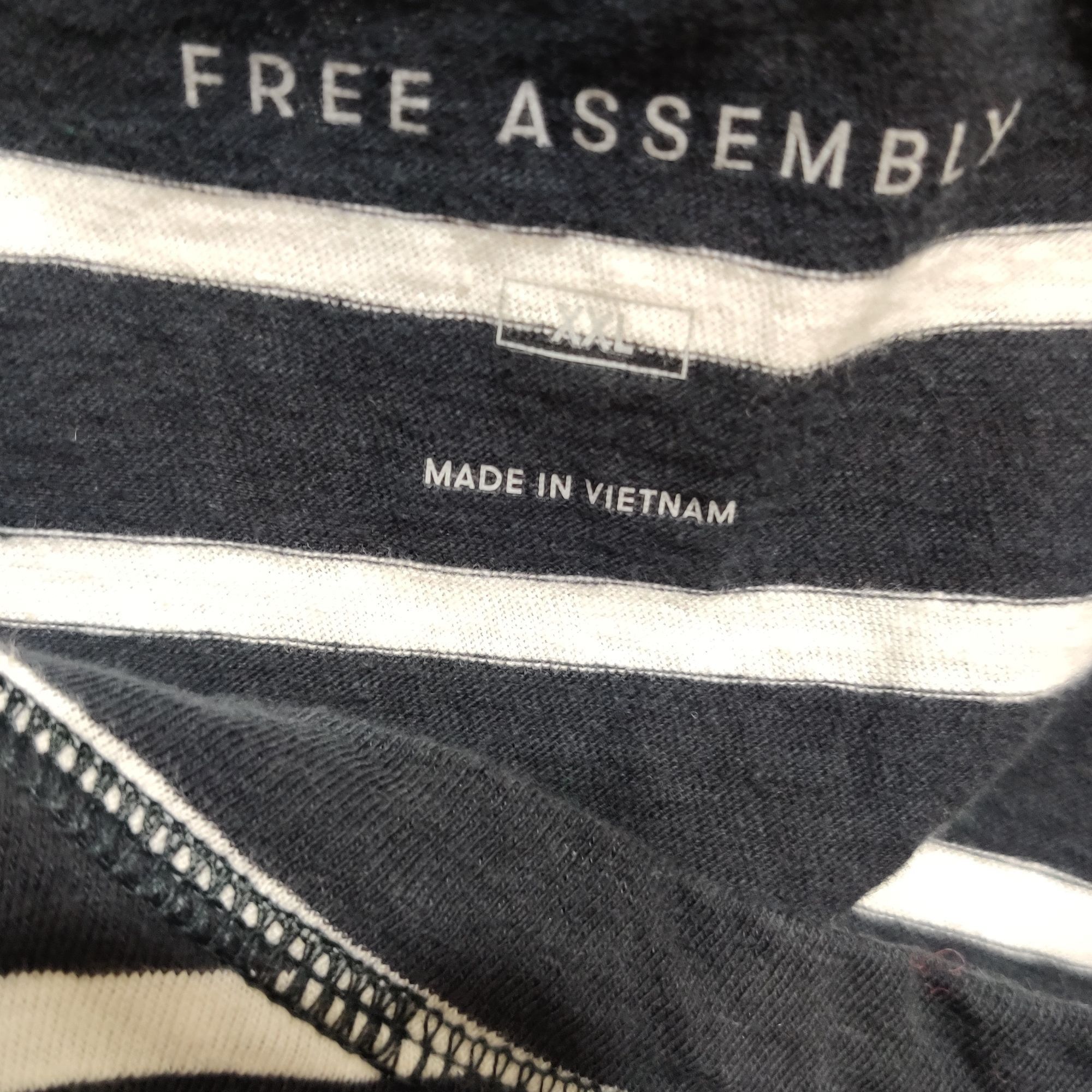 Other Free Assembly XXL Striped T-Shirt Black White Boxy Fit Soft Size XXL / US 16-18 / IT 52-54 - 6 Thumbnail