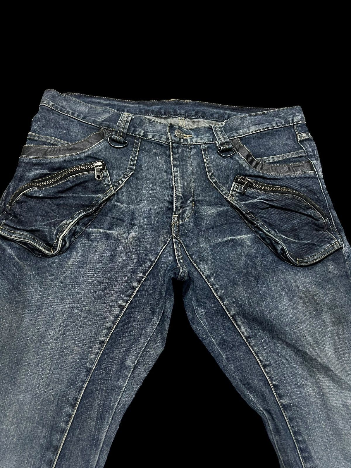 If Six Was Nine × PPFM × Seditionaries 🌈Insane Pocket PPFM Curved Multipocket Punk Jean Size US 35 - 3 Thumbnail