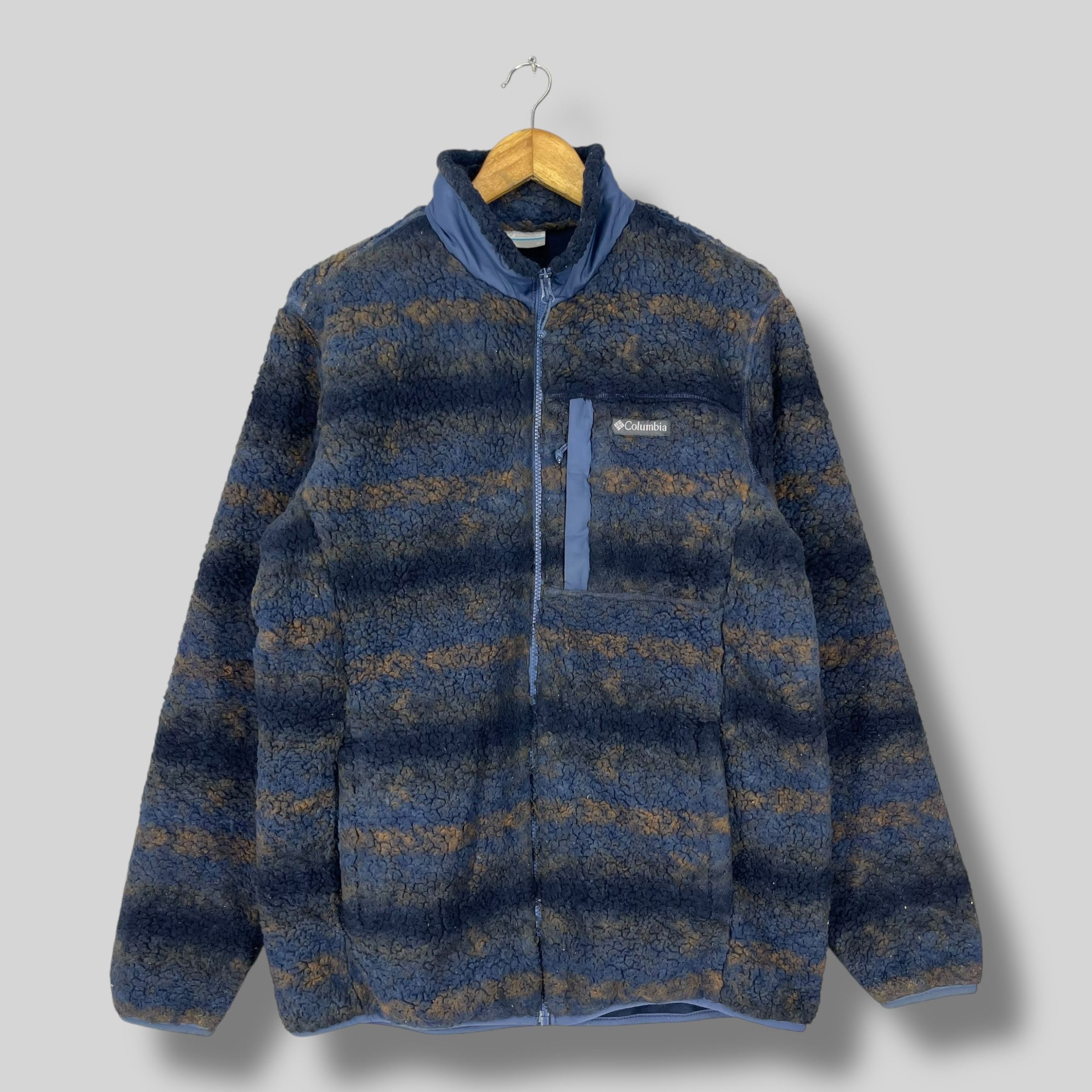Vintage 1990s COLUMBIA Steen Mountain Blanket Print Fleece