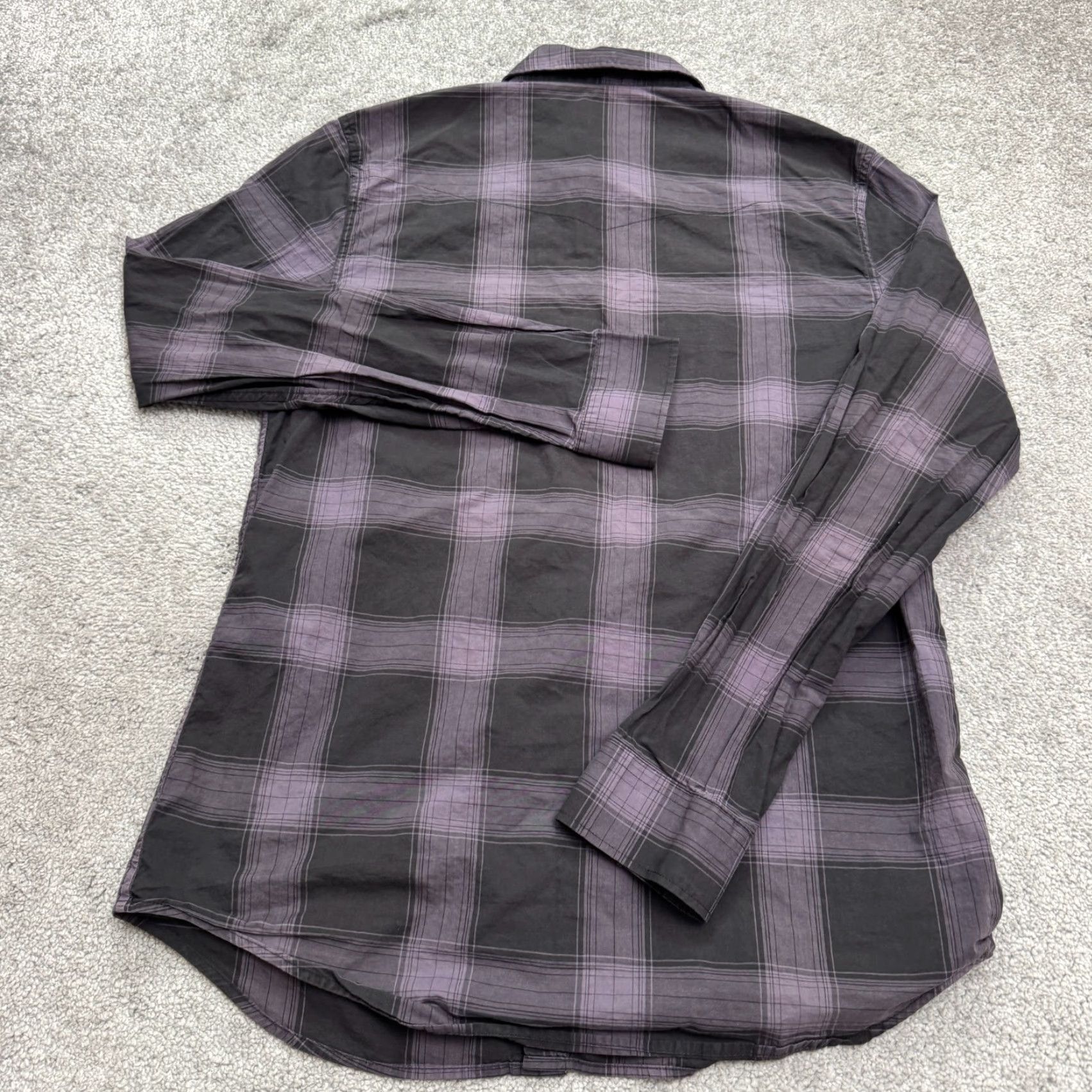 Gap VINTAGE Gap Western Yoke Button-Down Shirt Mens Medium Purple Plaid Cotton Casual Size US M / EU 48-50 / 2 - 2 Thumbnail