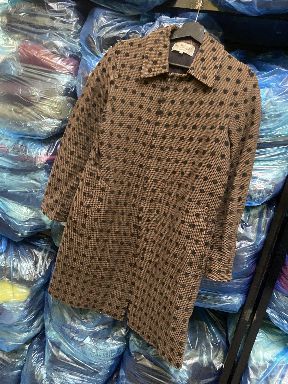 Comme des Garcons Robe de Chambre COMME des GARÇONS Polka Dot Long Coat Size S / US 4 / IT 40 - 4 Thumbnail