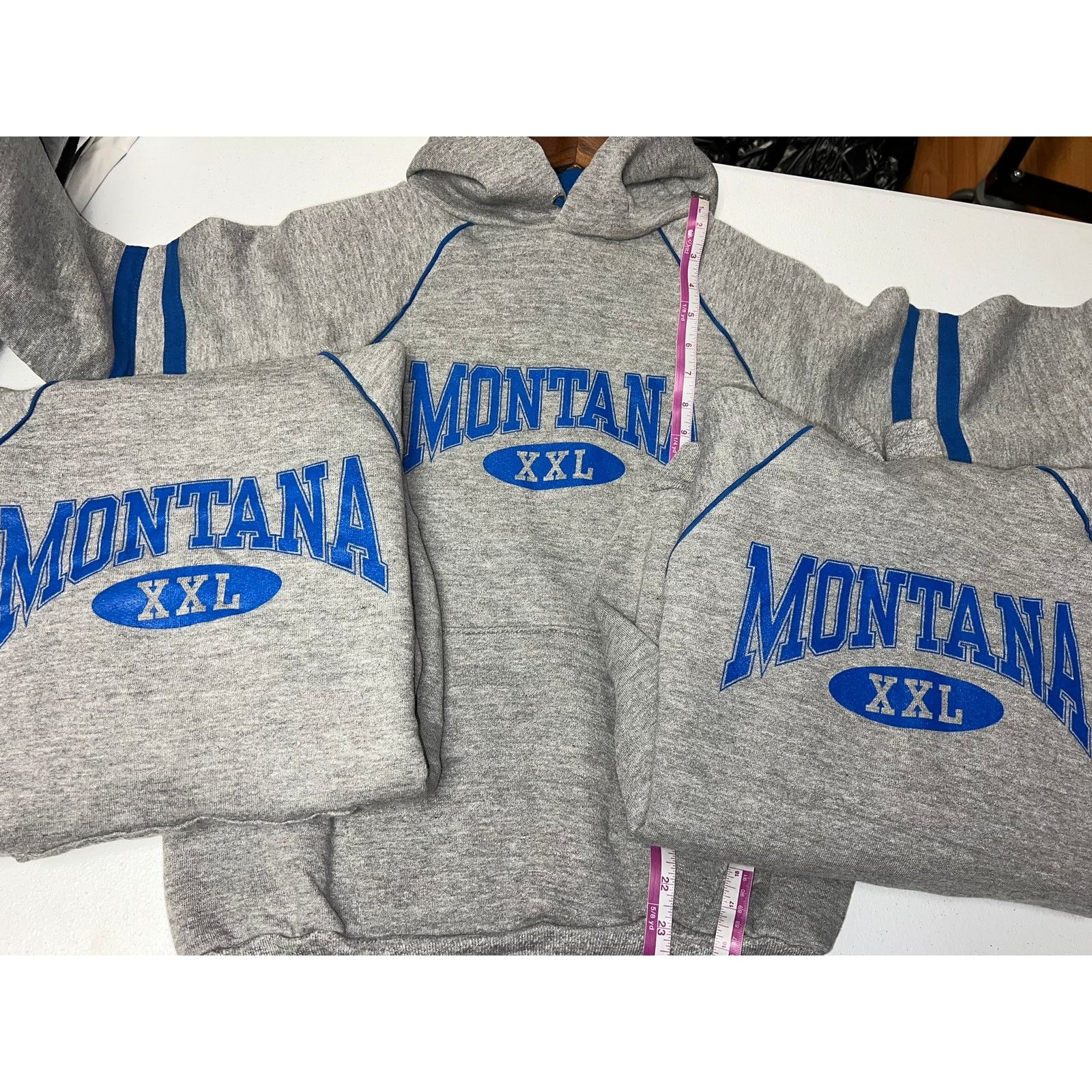 Jerzees 80s 90s Vintage Montana Hoodie Jacket Outerwear VTG M Blue Size US M / EU 48-50 / 2 - 13 Thumbnail
