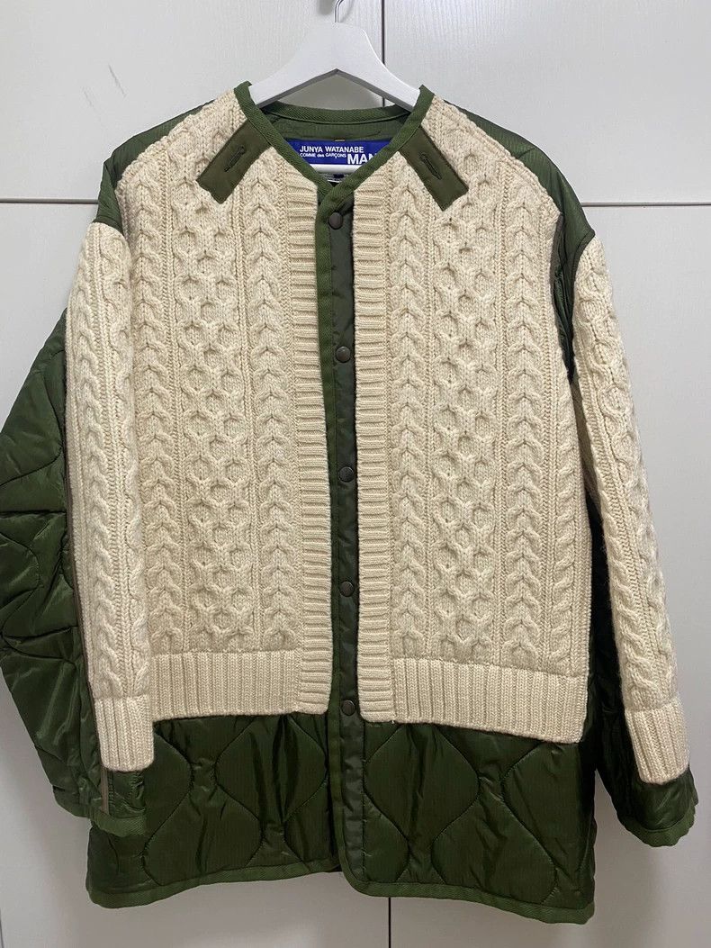 Junya Watanabe Junya Watanabe Knit Paneled Jacket Coat - dmc Size US S / EU 44-46 / 1 - 1 Thumbnail
