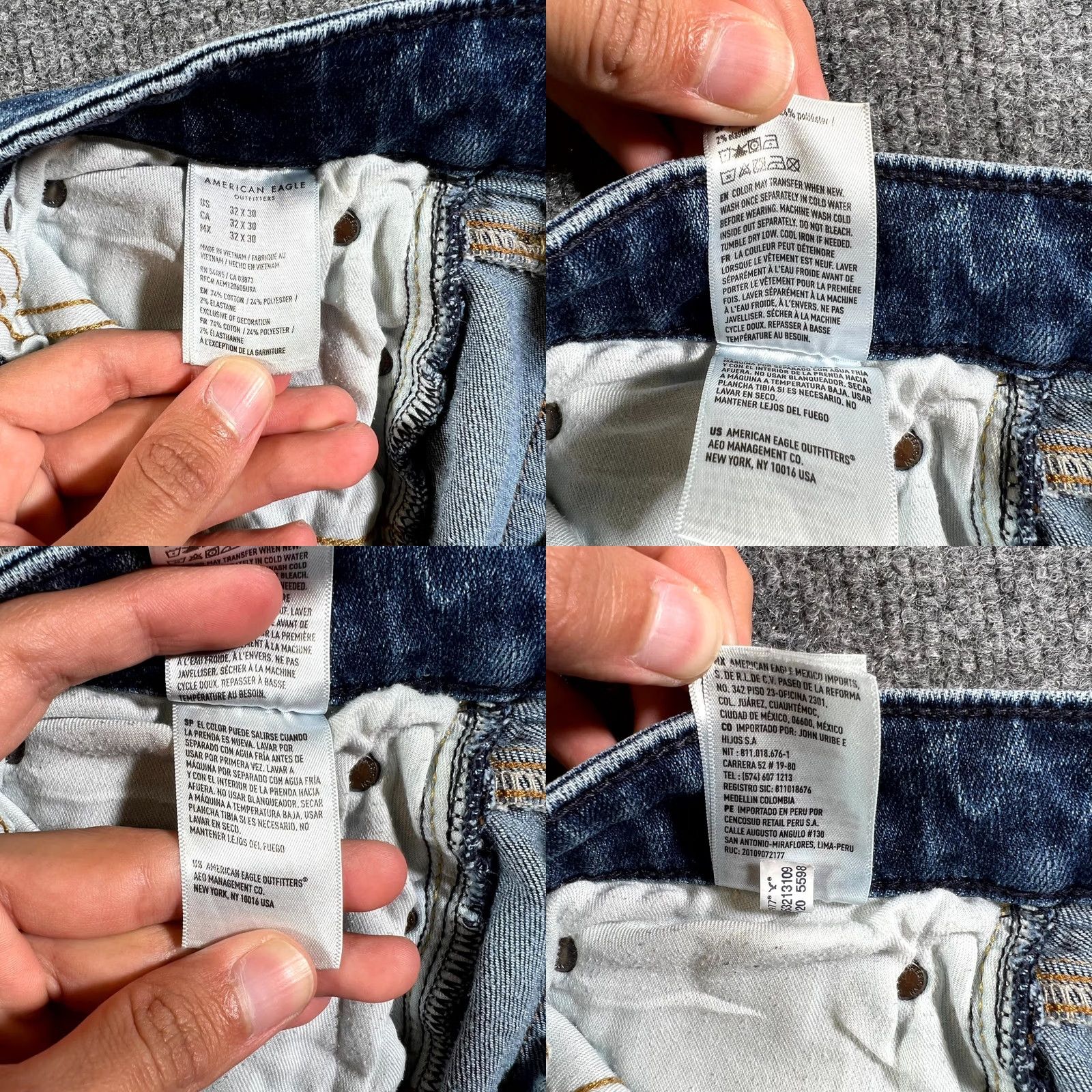 American Eagle Outfitters American Eagle Outfitters Jeans Men 32x30 Blue Denim Medium Wash Straight Leg / 5-Pocket Design / Button Closure / Regular Fit Size US 32 / EU 48 - 8 Thumbnail