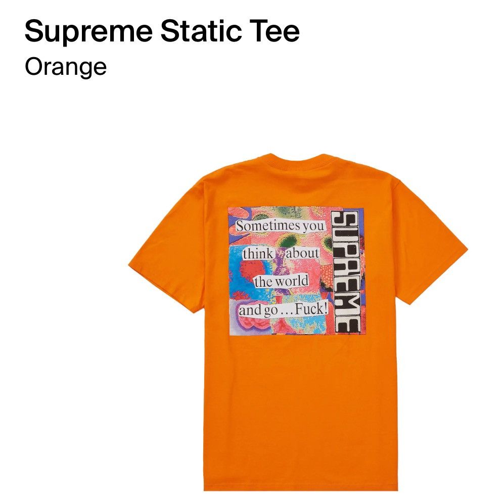 Supreme Static Tee Orange