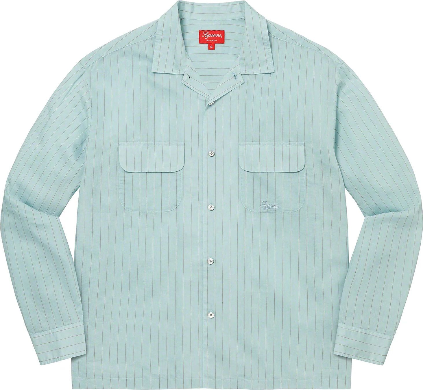 Supreme Supreme Pinstripe Linen Shirt SS2023 Size US L / EU 52-54 / 3 - 5 Thumbnail