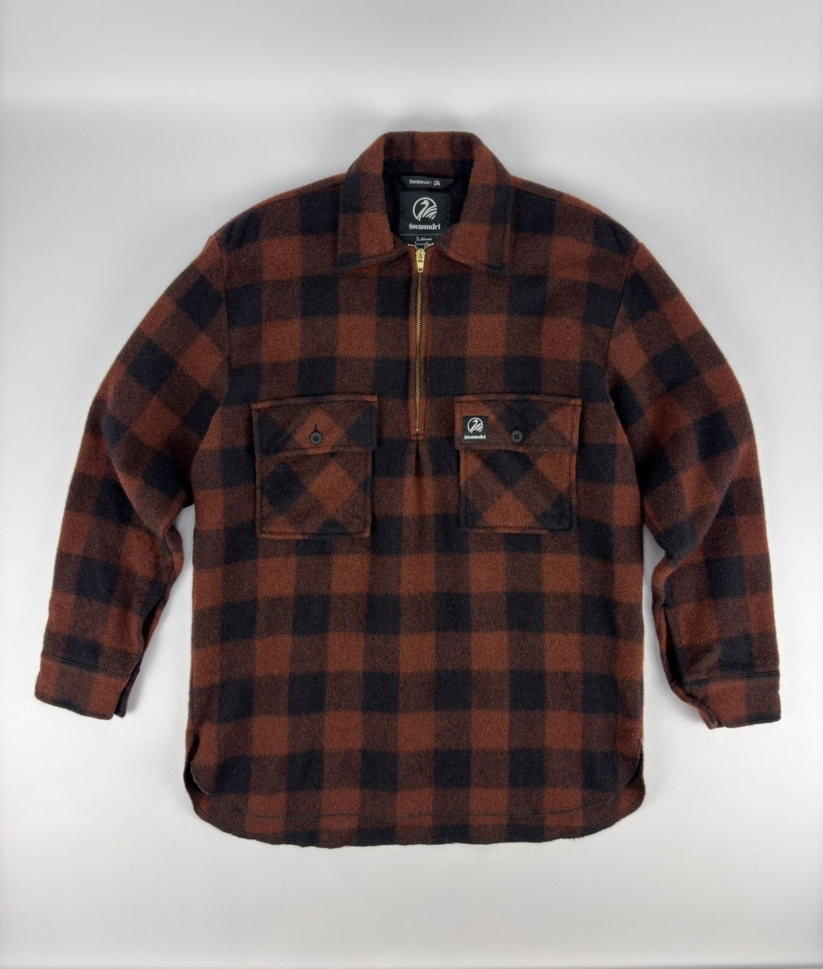 New Zealand Outback Swanndri Ranger Wool Zip Bush shirt Flannel Size US L / EU 52-54 / 3 - 1 Thumbnail