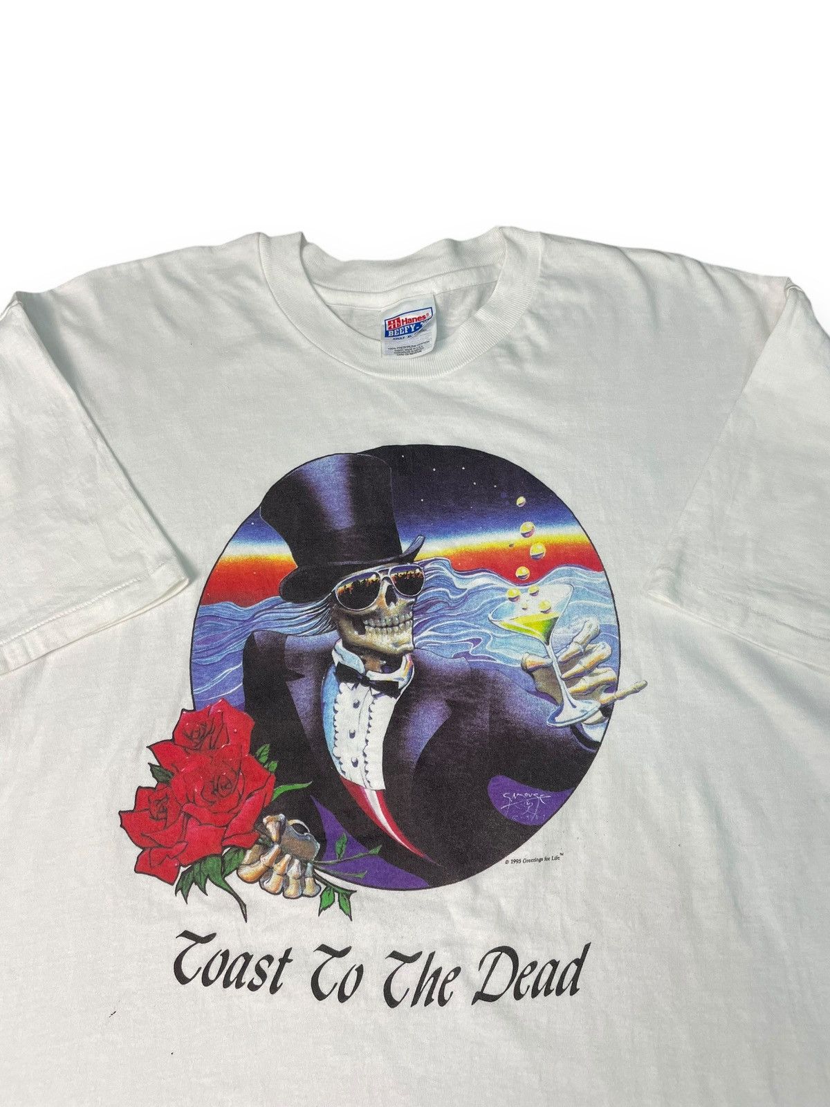 Band Tees × Grateful Dead × Vintage Vintage Grateful Dead Toast To The Dead Shirt Size US XL / EU 56 / 4 - 1 Thumbnail