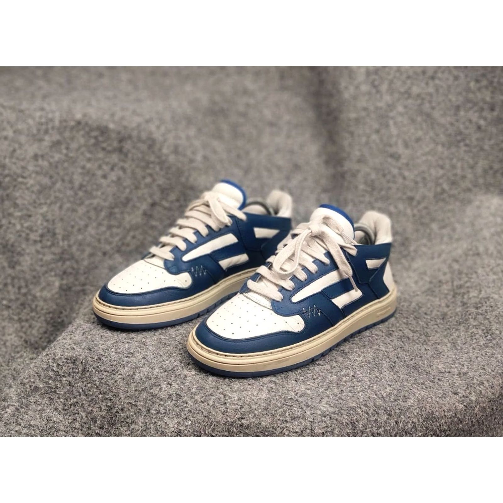 Vintage Represent Reptor Low top White Blue Logo Leather Sneakers Mens Shoes Size US M / EU 48-50 / 2 - 6 Thumbnail