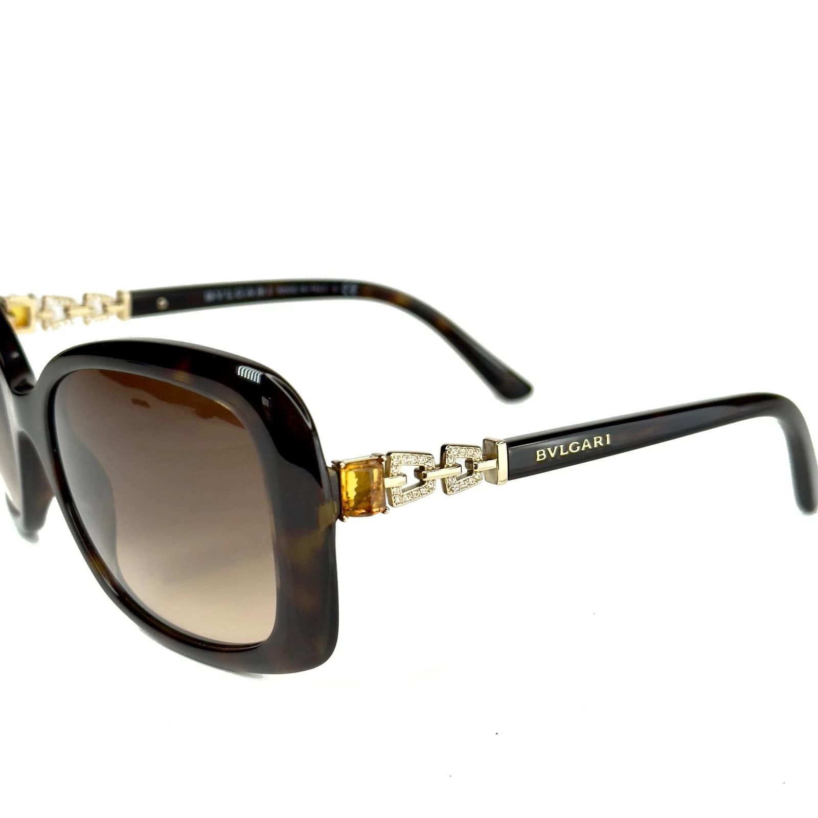 Bvlgari BVLGARI BV8144B 8144 CATENE Brown Gold Chain Sunglasses Size ONE SIZE - 5 Thumbnail