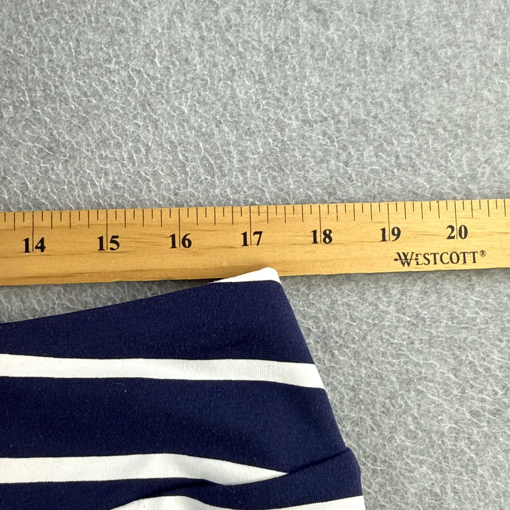 J.McLaughlin J McLaughlin Skirt Womens XL Navy White Striped Wrap Stretch Casual Nautical Size 40" / US 18 - 2 Thumbnail